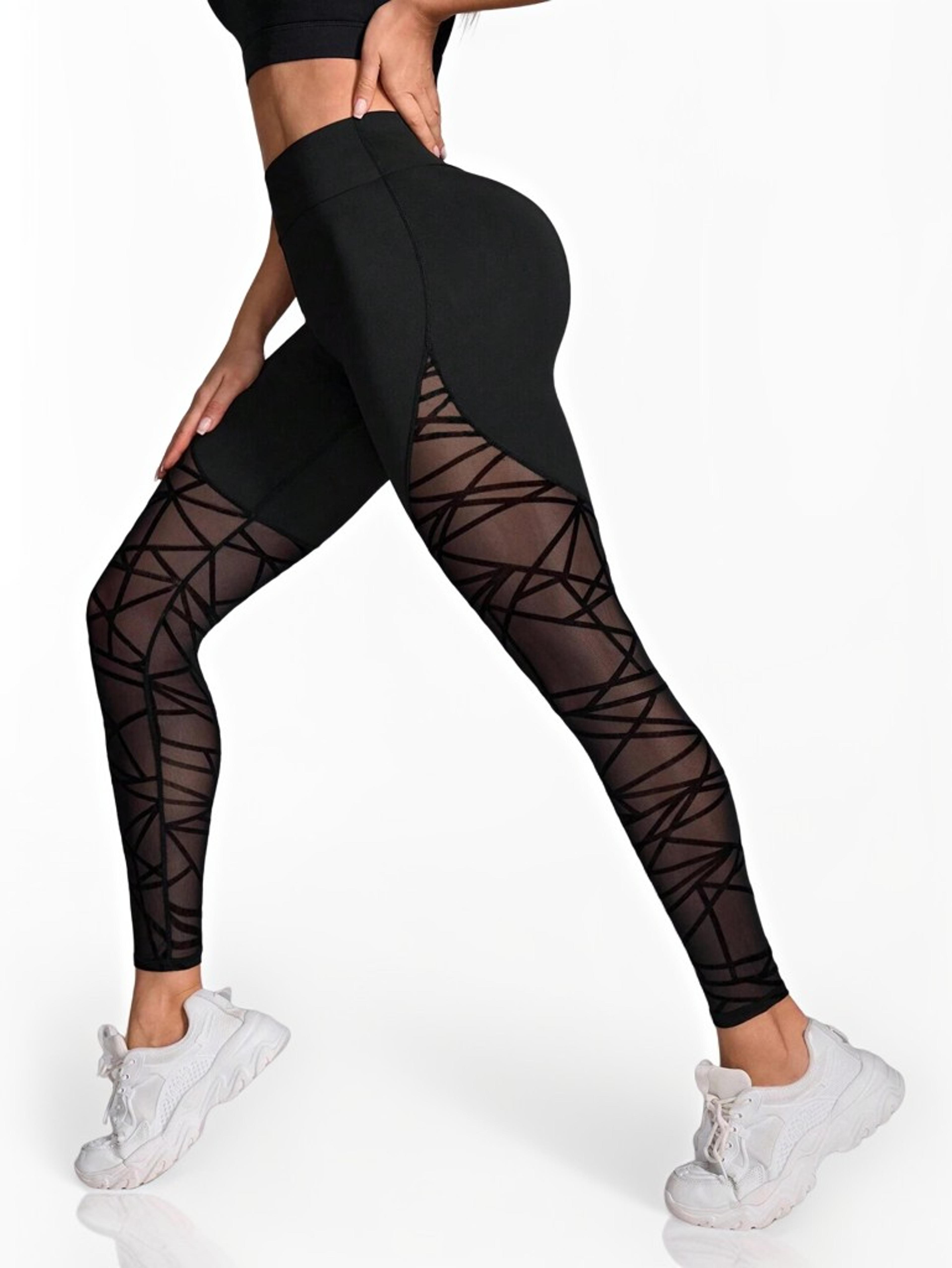 High Waisted Butt Lifting Mesh Slim Fit Shaping Pants For Women 4