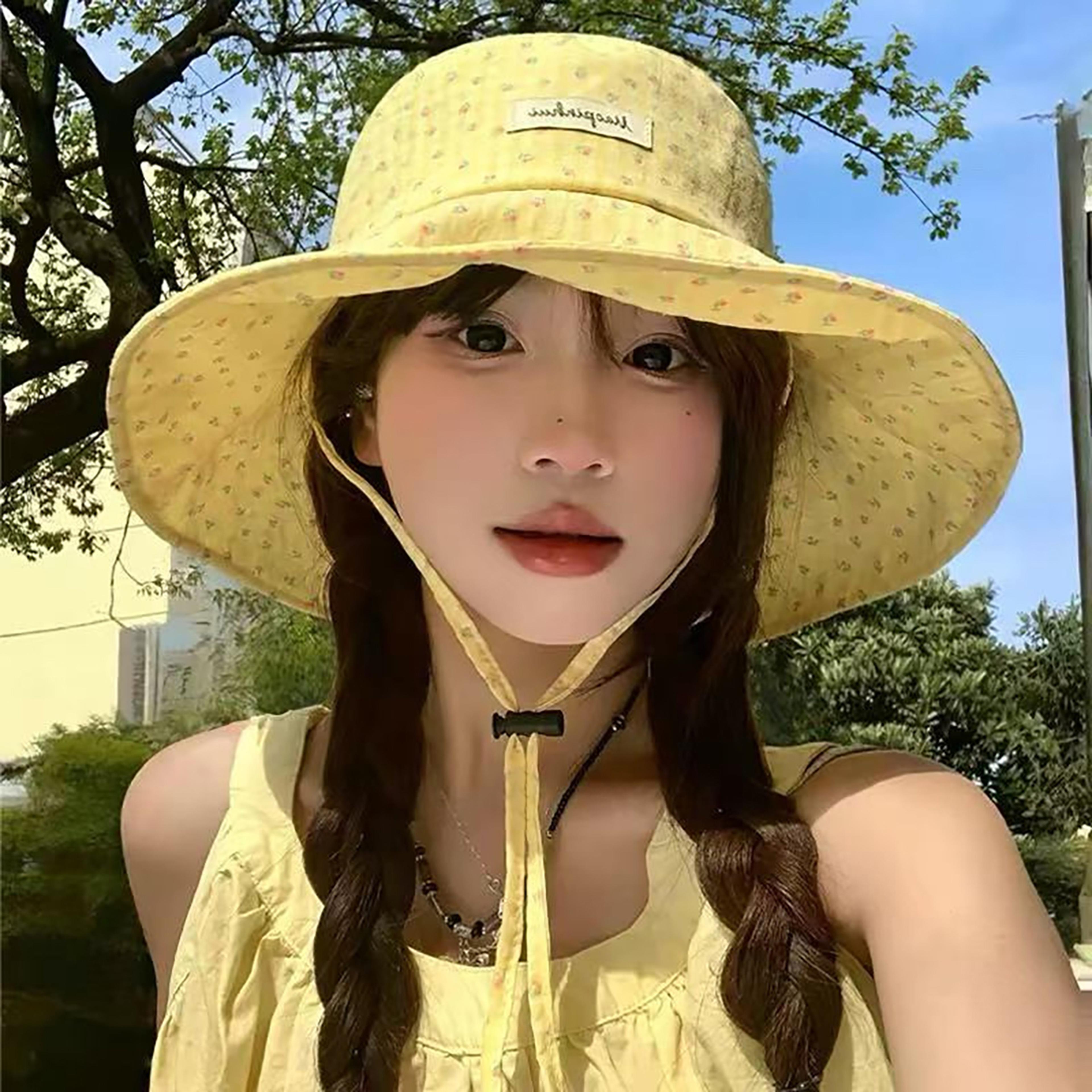 Floral Wide Brim Sun Hat With Ribbon Ties 8