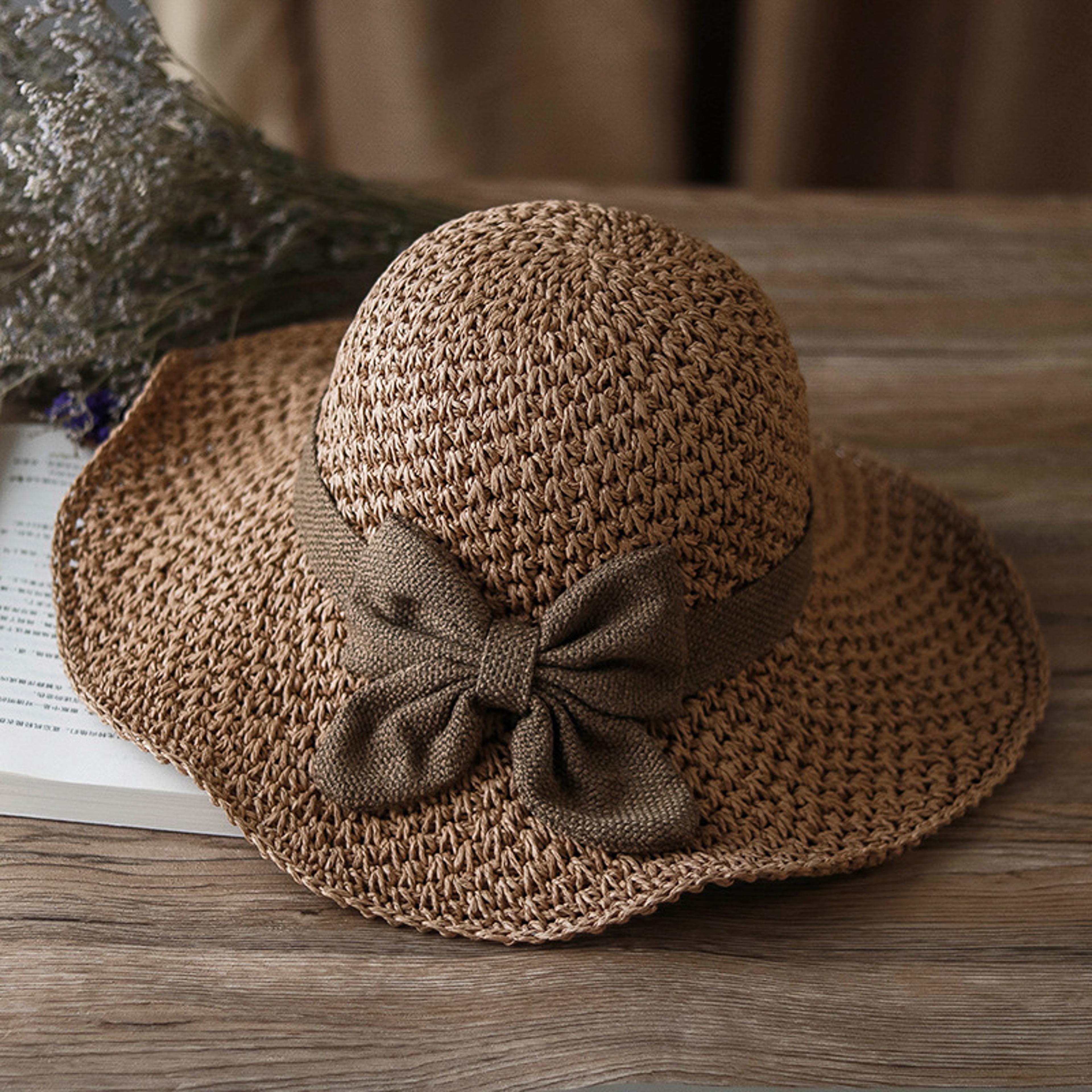 Aura Summer Handcrafted Foldable Wide Brim Straw Sun Hat For Women 6