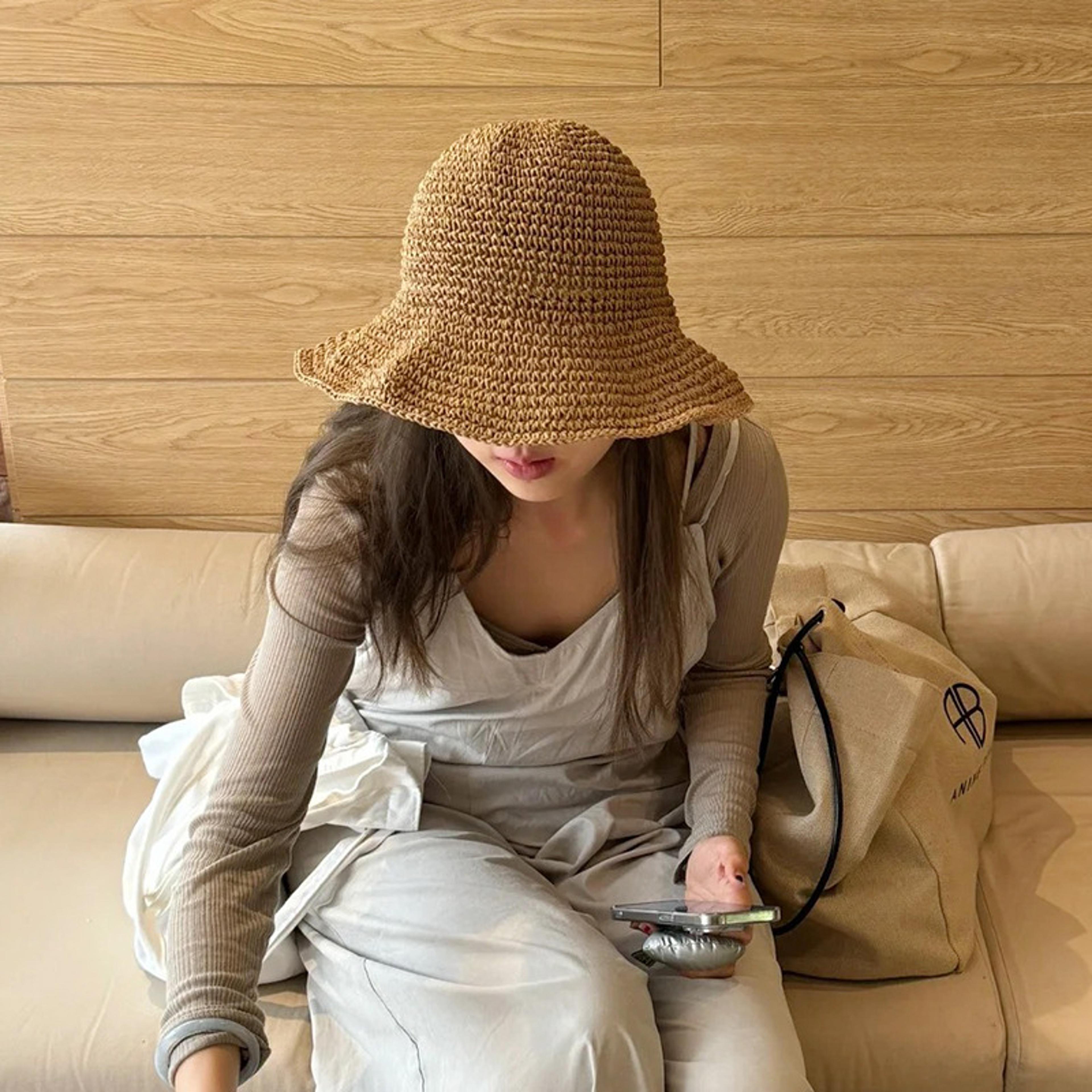 Handmade Foldable Wide Brim Straw Hat For Women  Retro Summer Beach Sun Hat And Fisherman Bucket Ca 1
