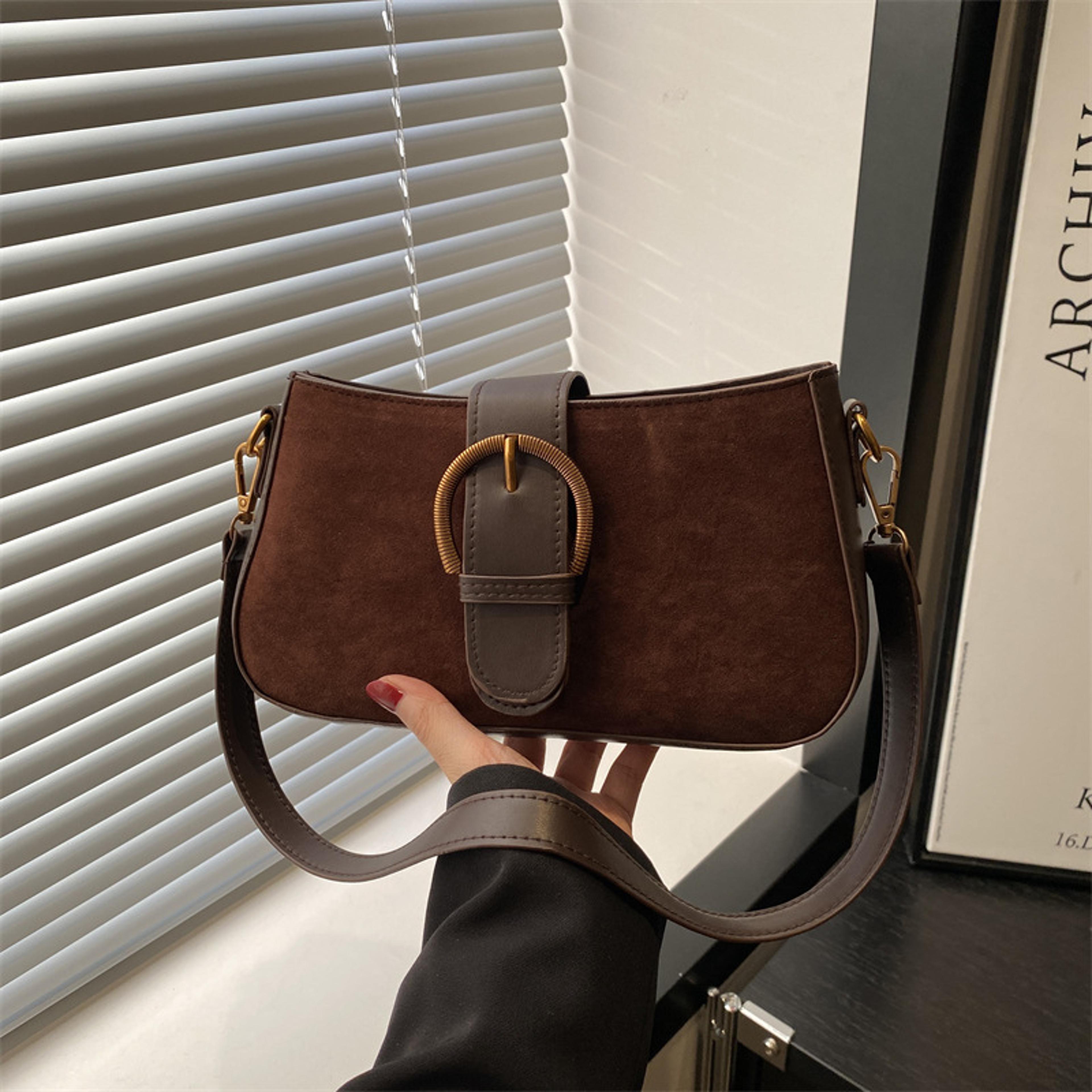 faux suede underarm shoulder bag chic cross body bag for women