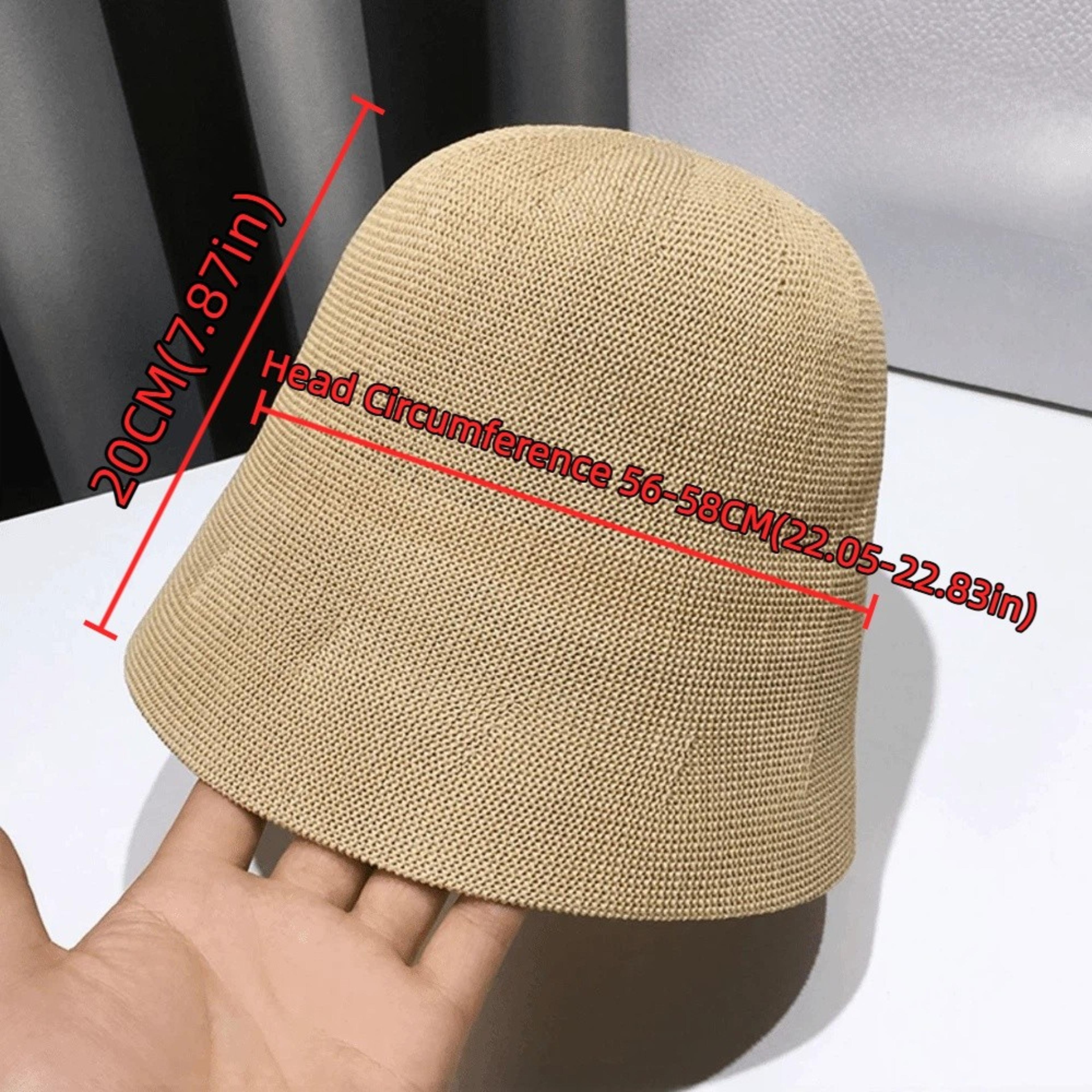 Foldable Linen Beach Bucket Hat With Wide Brim Breathable Cotton Summer Sun Protection Floppy Hat F 4
