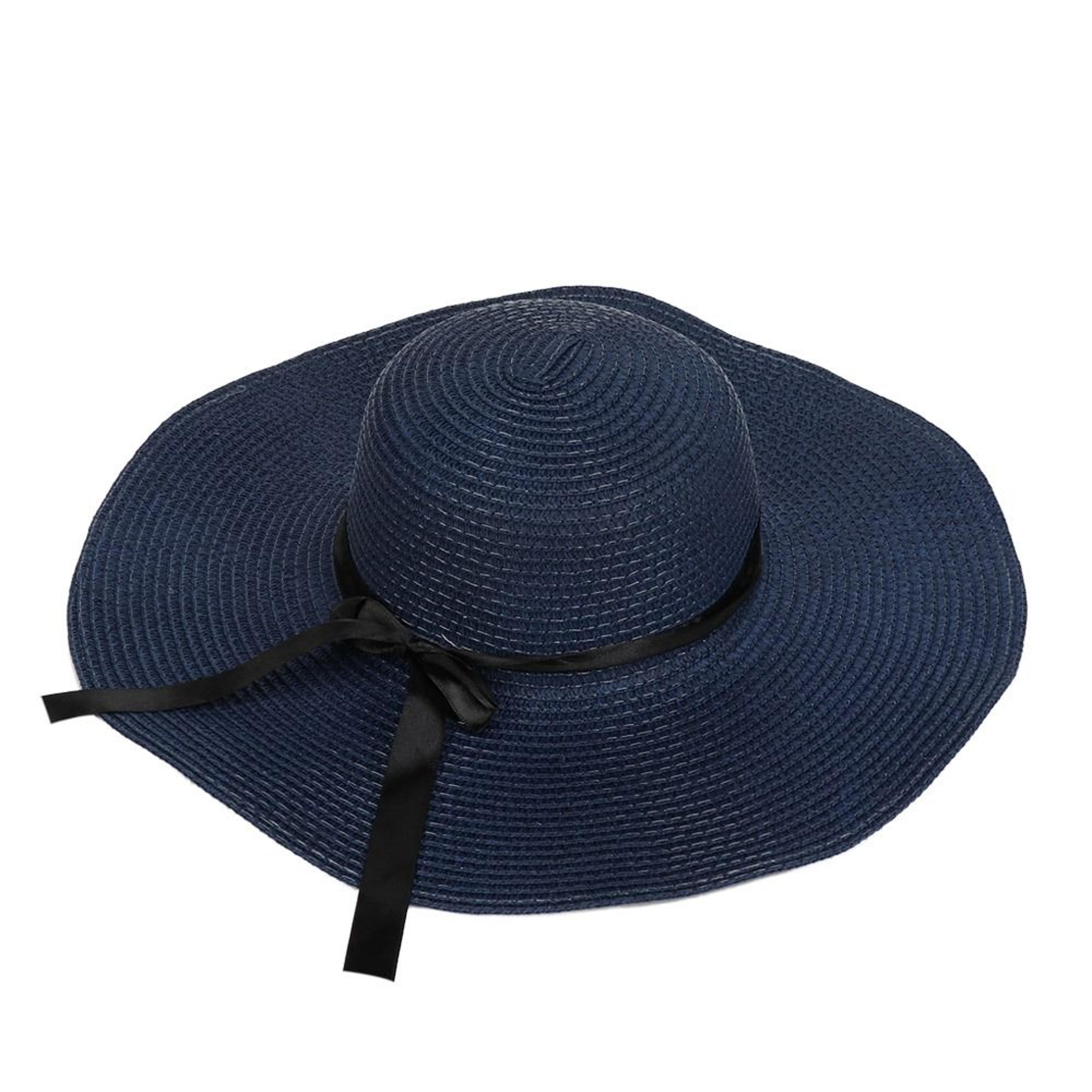 Women Foldable Summer Beach Straw Sun Hat With Bow Wide Brim Floppy Visor Cap 11