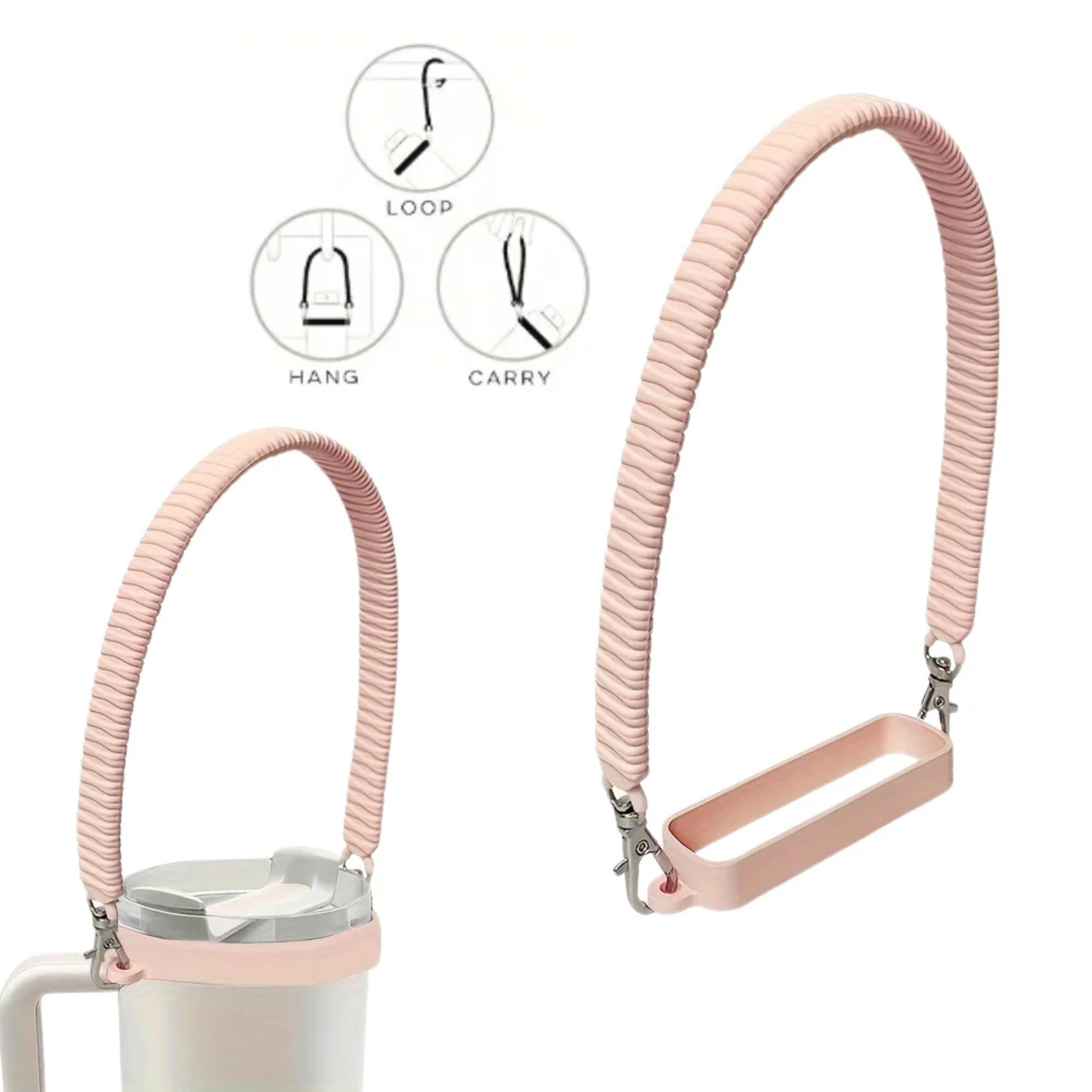 Silicone Water Bottle Sling Carrier Durable Soft Handle Strap Flexible Cup Holder For Bottles Easy  4