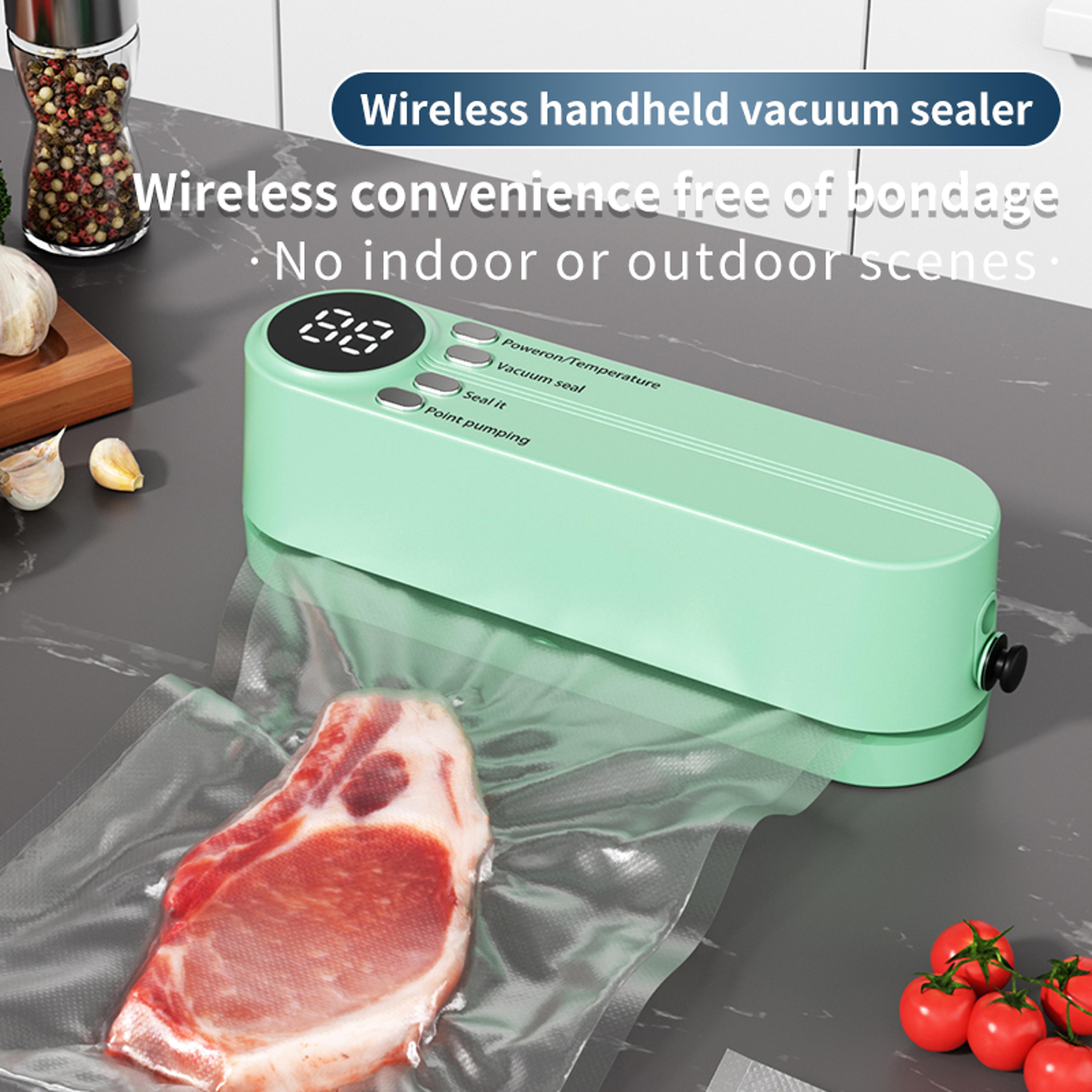 charging mini wireless vacuum sealing machine, fully automatic food sealer, small portable household plastic packaging