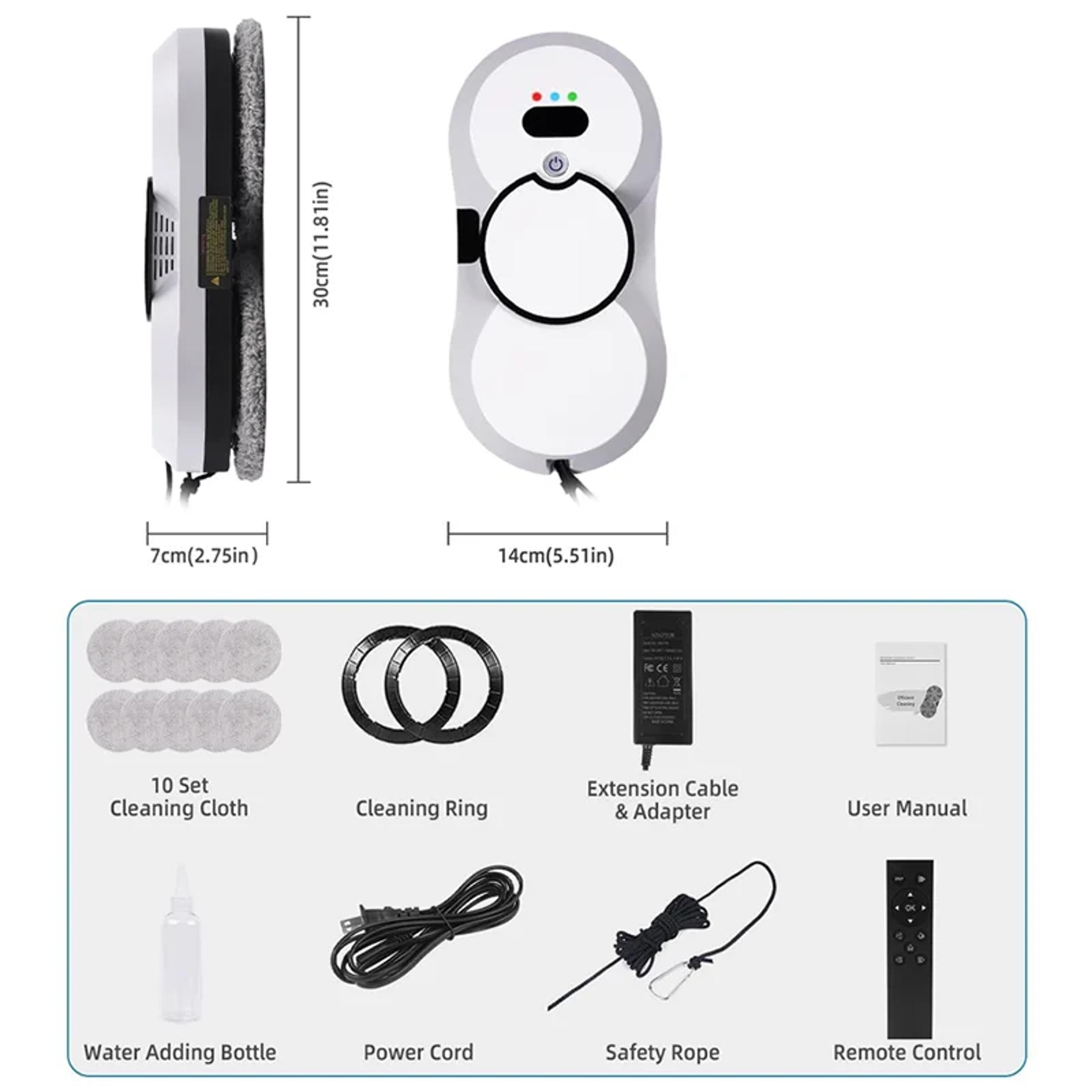 UPS System Smart Home Appliance Window Cleaner Vacuum Auto Clean Glass Washer Floor Mops 5