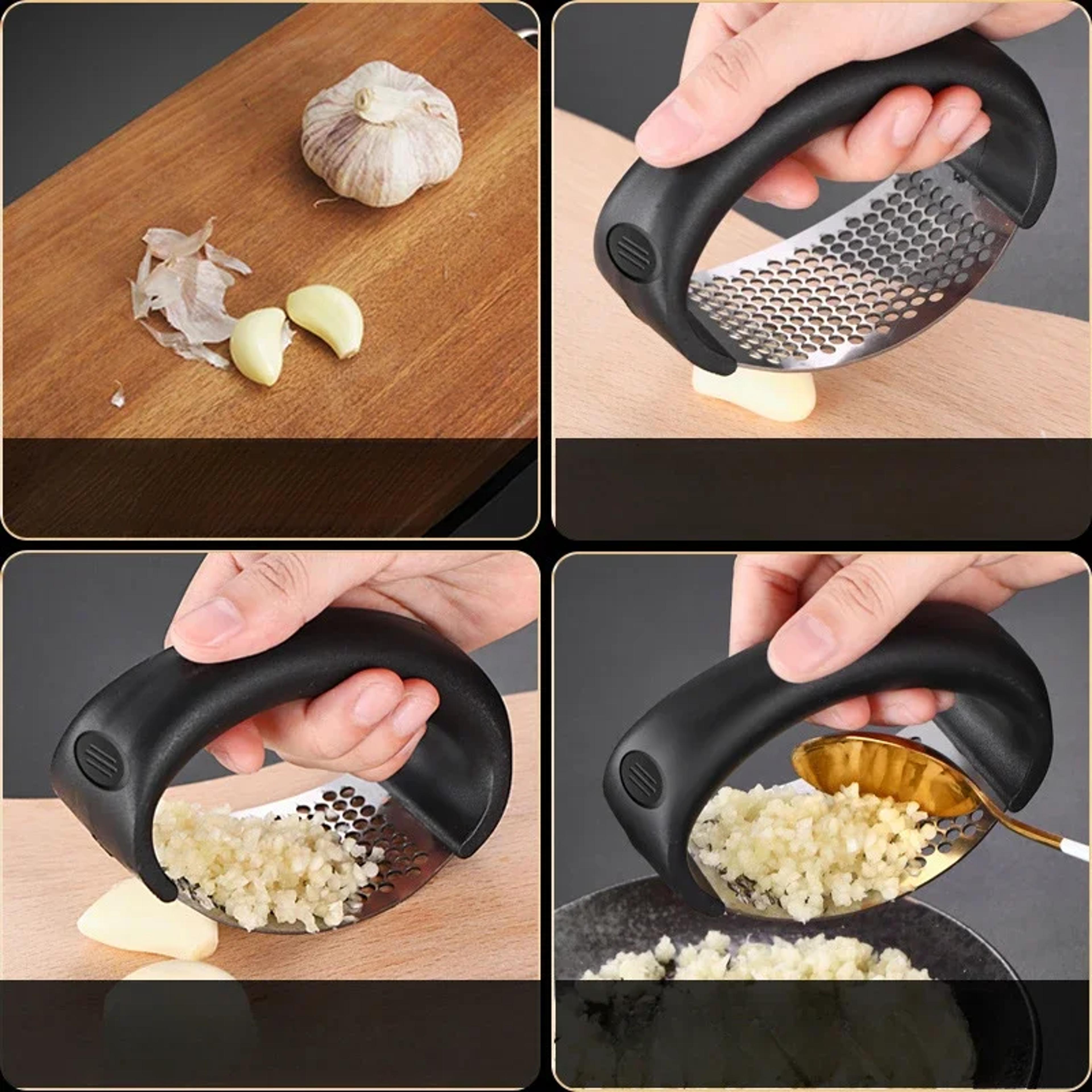 Stainless Steel Garlic Press Easy Clean Garlic Crusher Labor Saving Kitchen Gadget Household Garlic 4