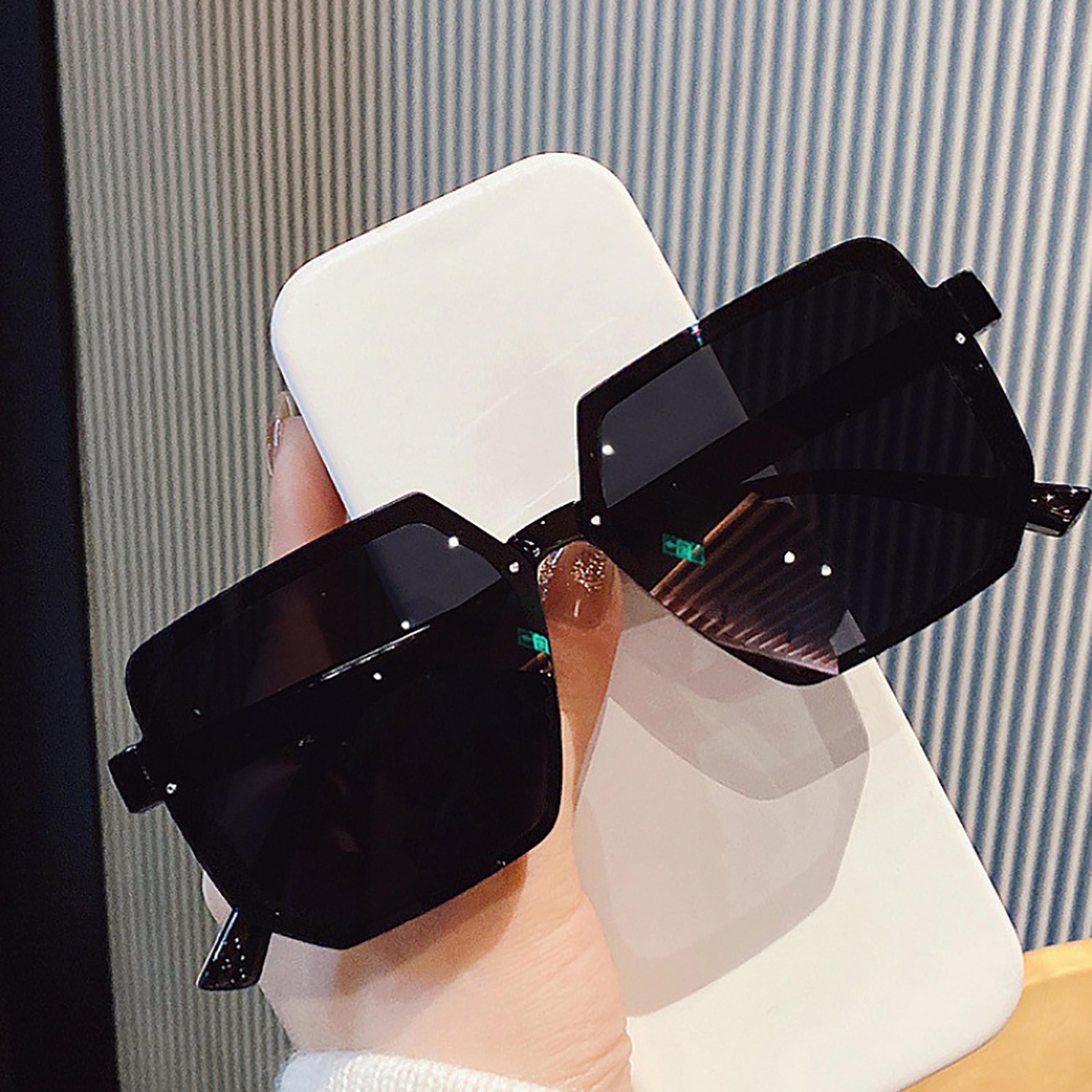 big frame vintage sunglasses women men brand square sun glasses retro eye glasses goggle for male female polygon sunglasses