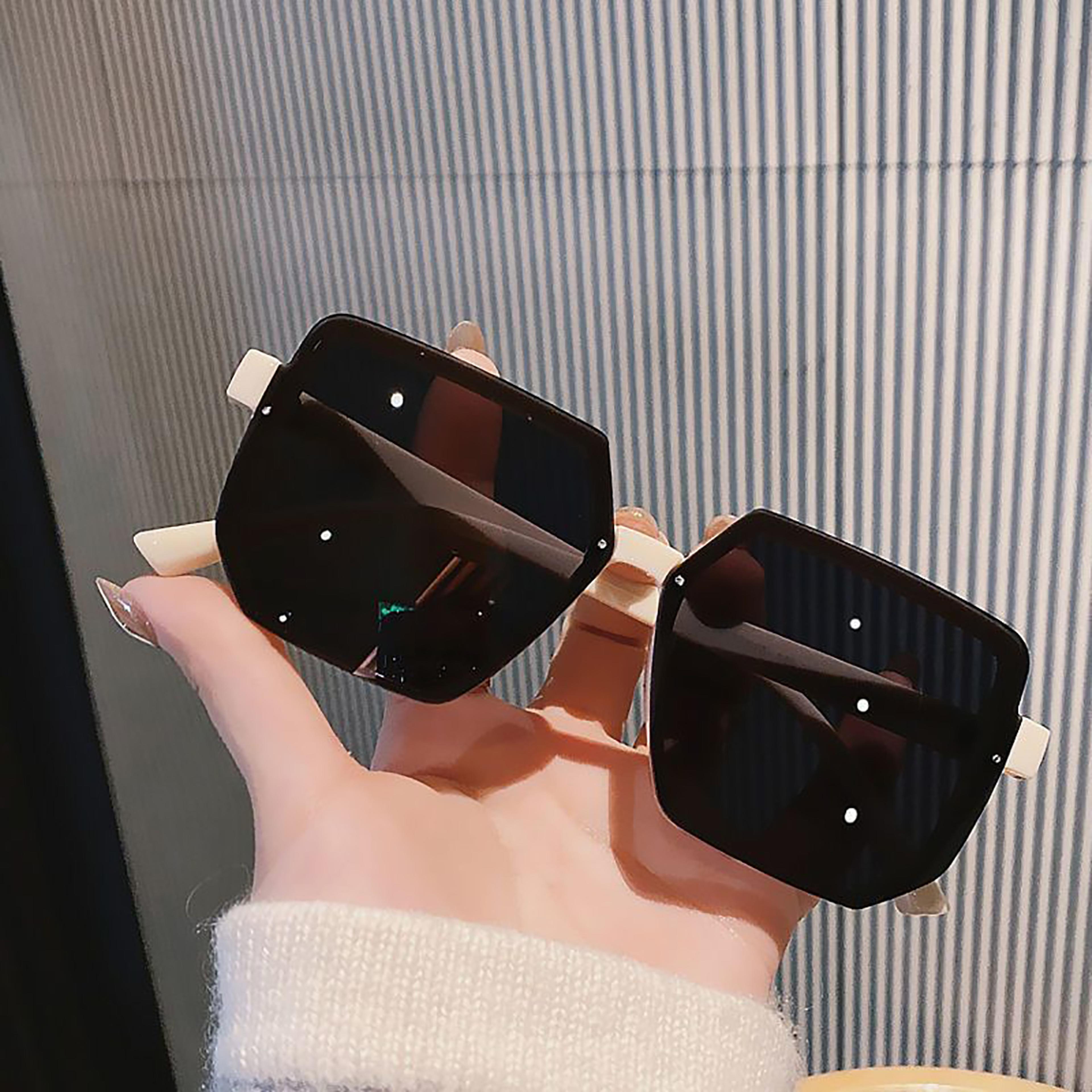 Big Frame Vintage Sunglasses Women Men Brand Square Sun Glasses Retro Eye Glasses Goggle For Male F 2
