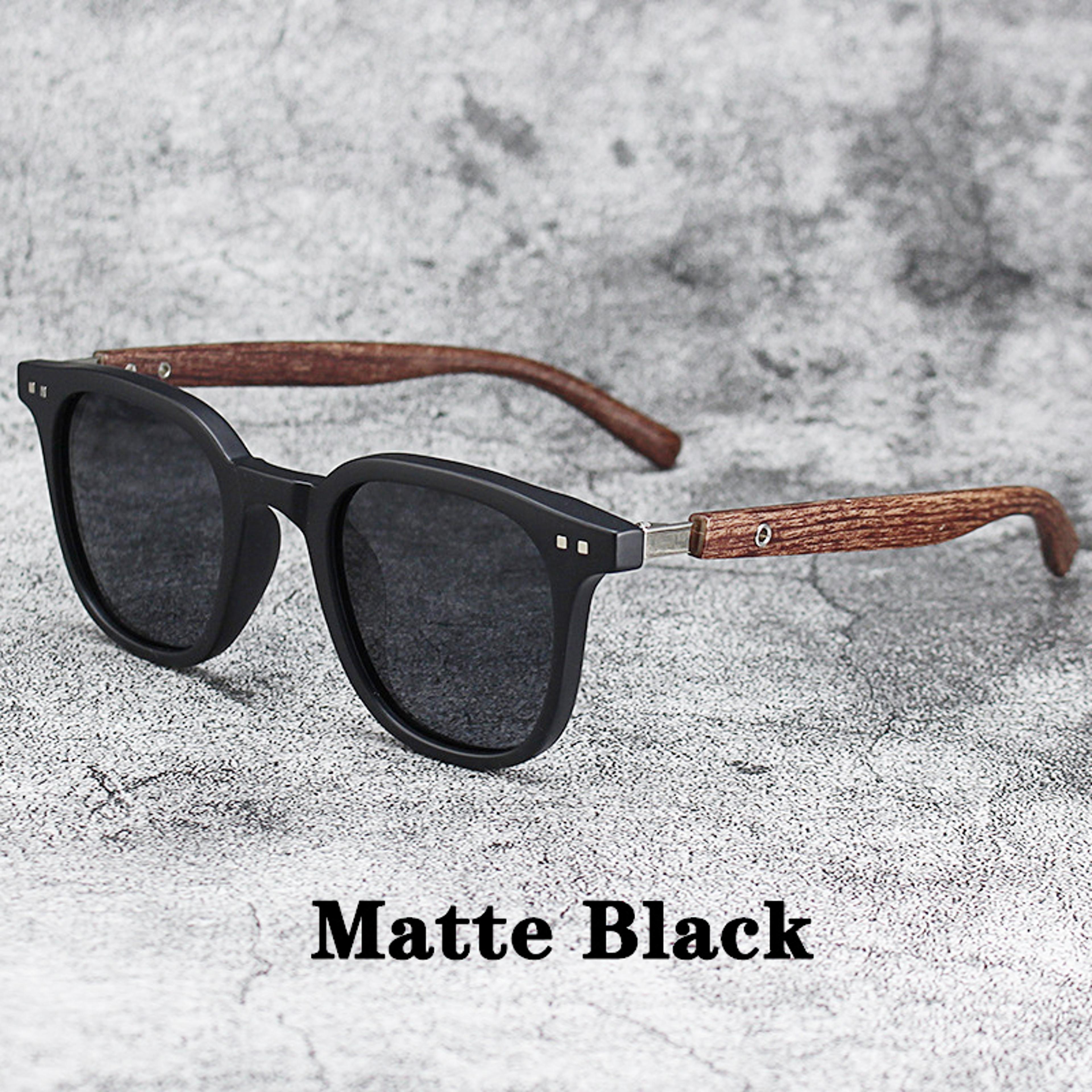Vintage Wooden Frame Sunglasses Classic Brand Style Polarised Sun Glasses For Men And Women 10