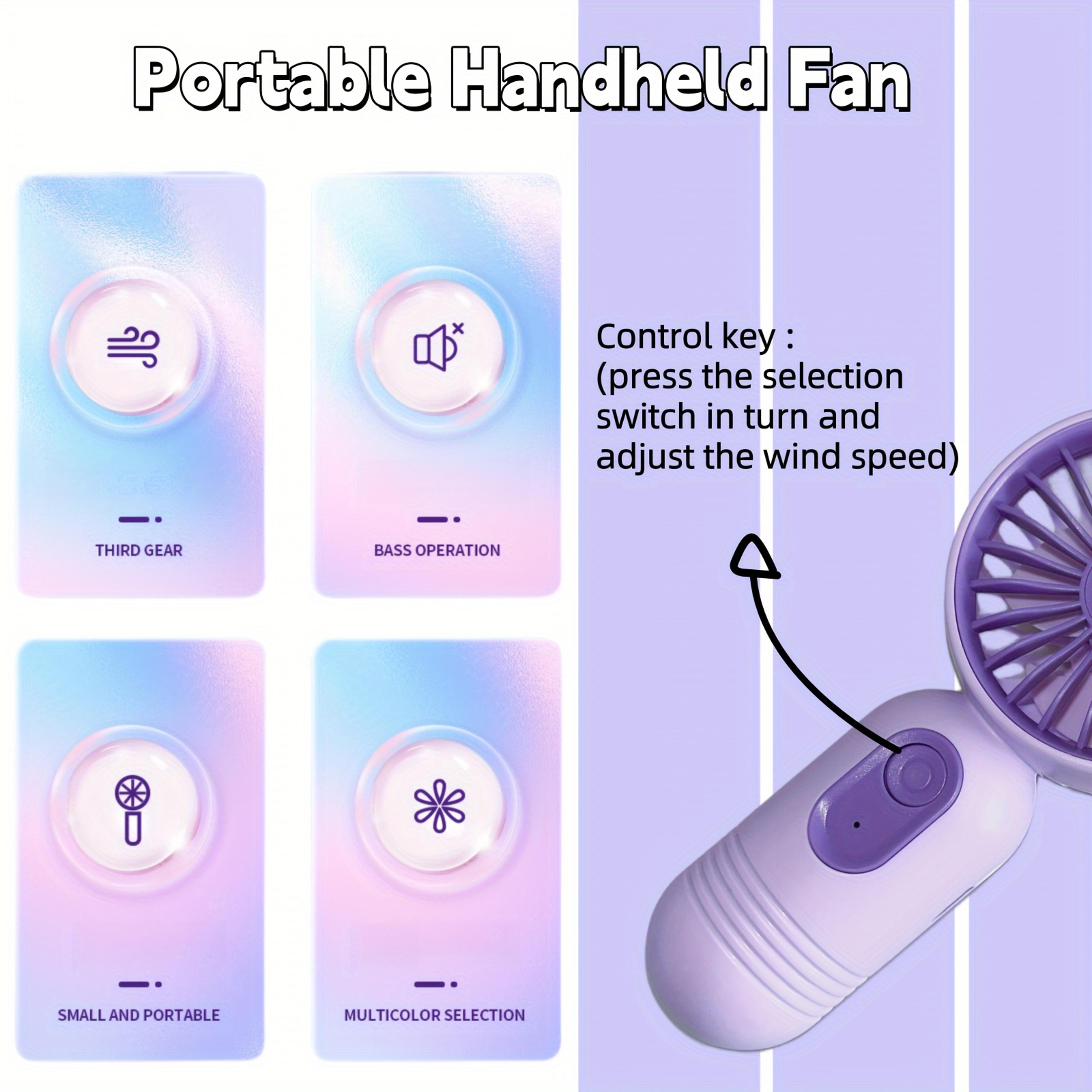 USB Mini Rechargeable Portable Fan Handheld Fan For Travel Outdoor Office Camping Gift Choice 2