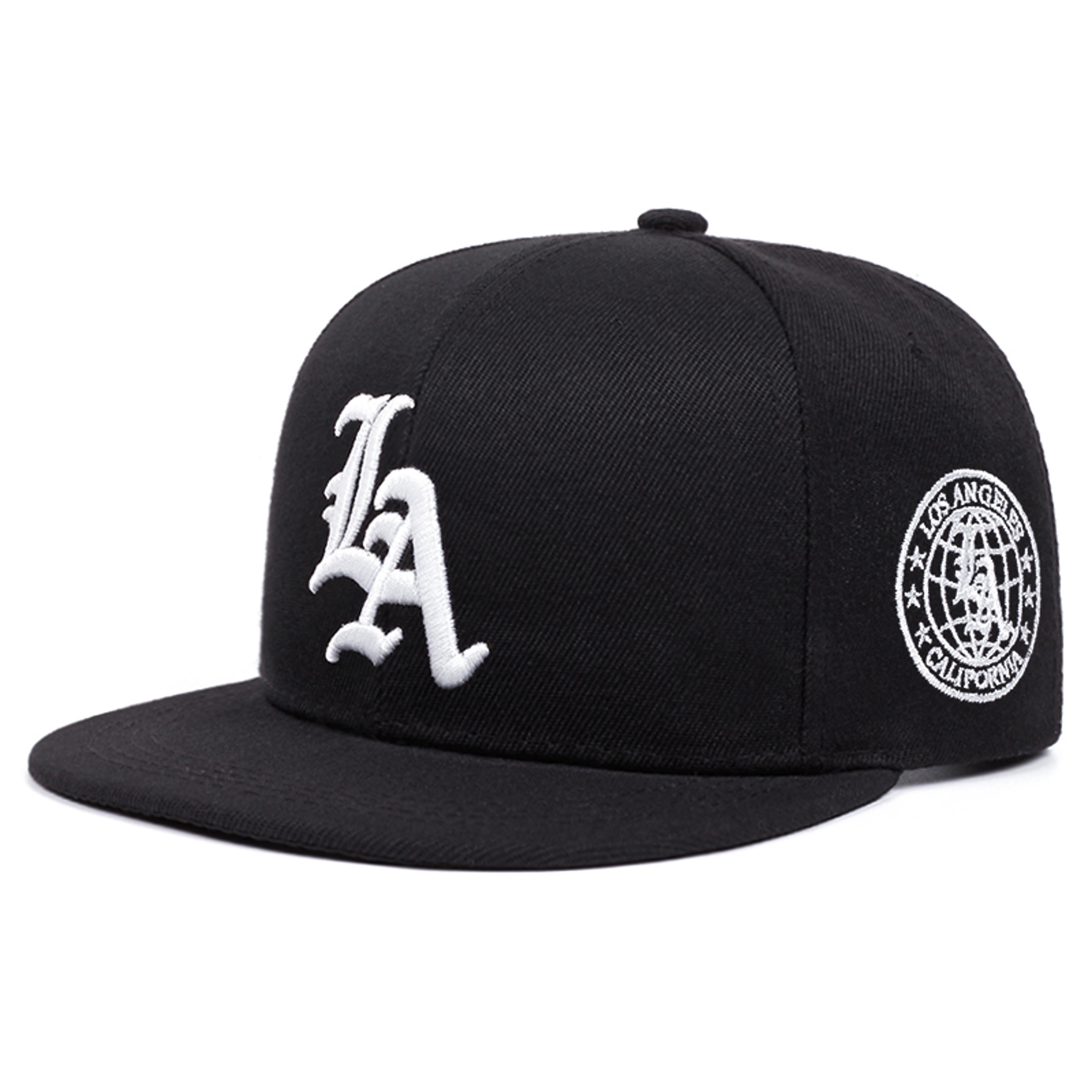 New Los Angels Letter Cotton Flat Edge Hat Simple Baseball Hat For Women Sunshade Hat For Men Outdo 4