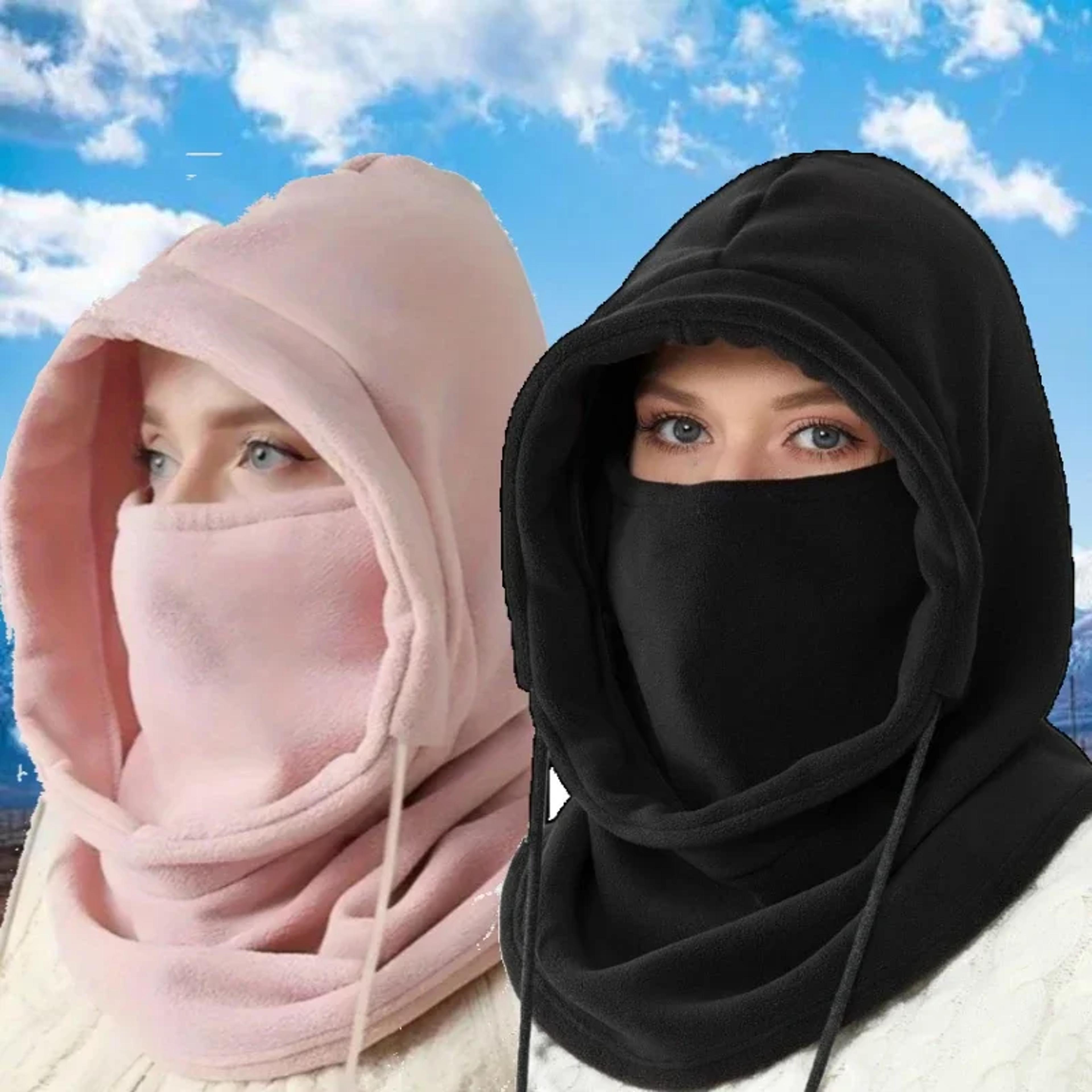winter balaclava hooded scarf, warm neck gaiter, outdoor activities, cycling, skiing
