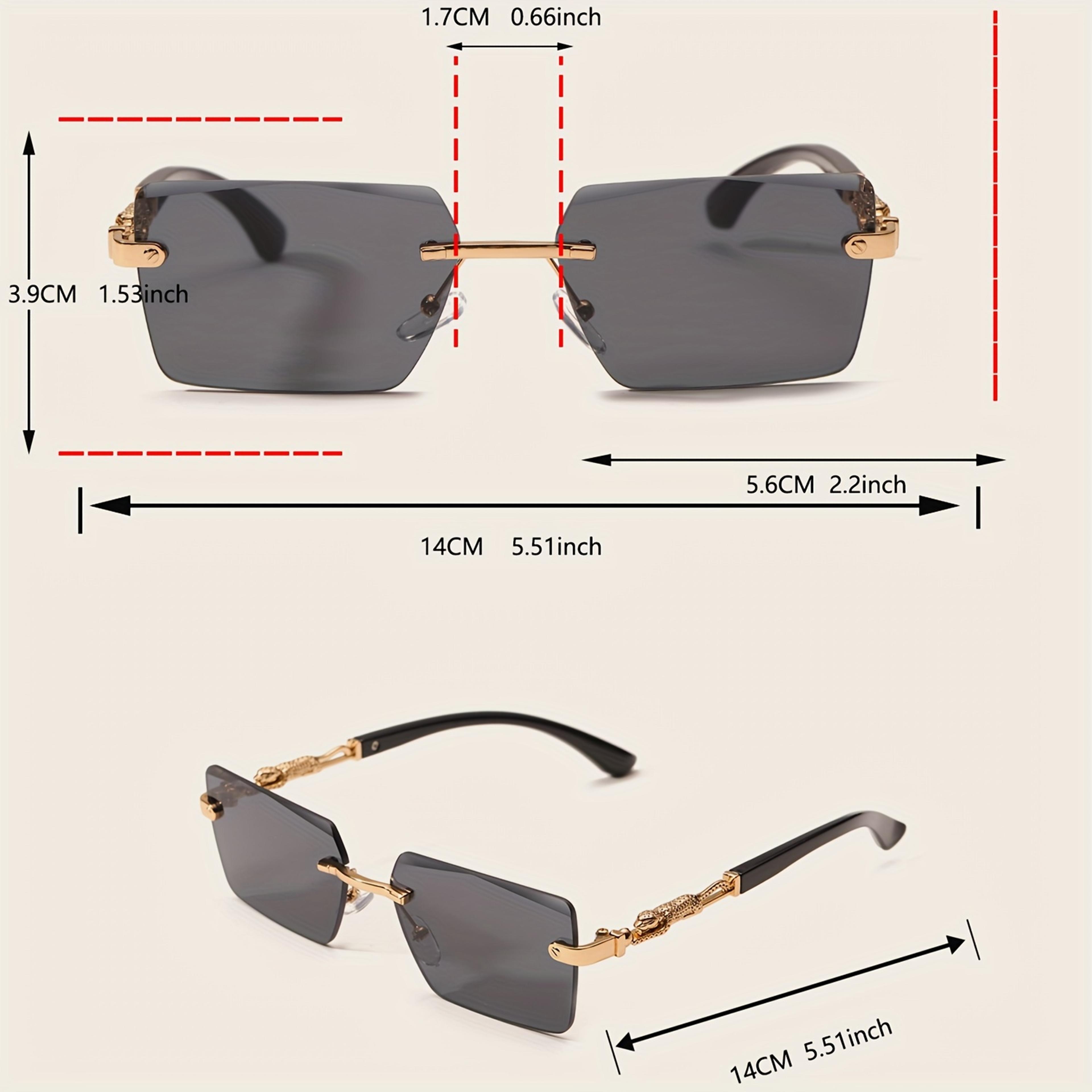 Rimless Rectangle Sunglasses For Men And Women Small Square Shades For Beach And Vacation 3