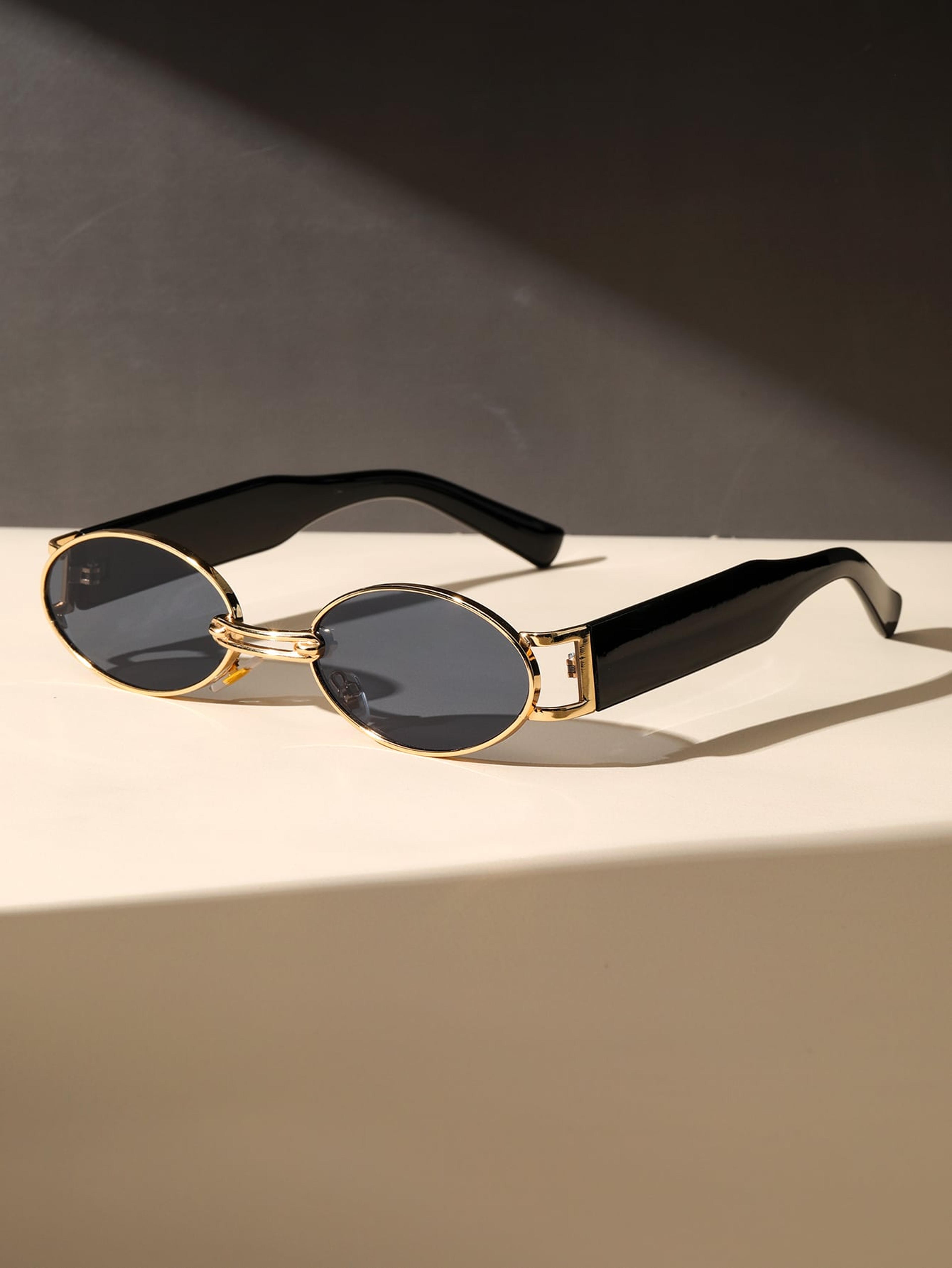 Unisex Plastic Oval Frame Sunglasses For Travel Beach Photography 0