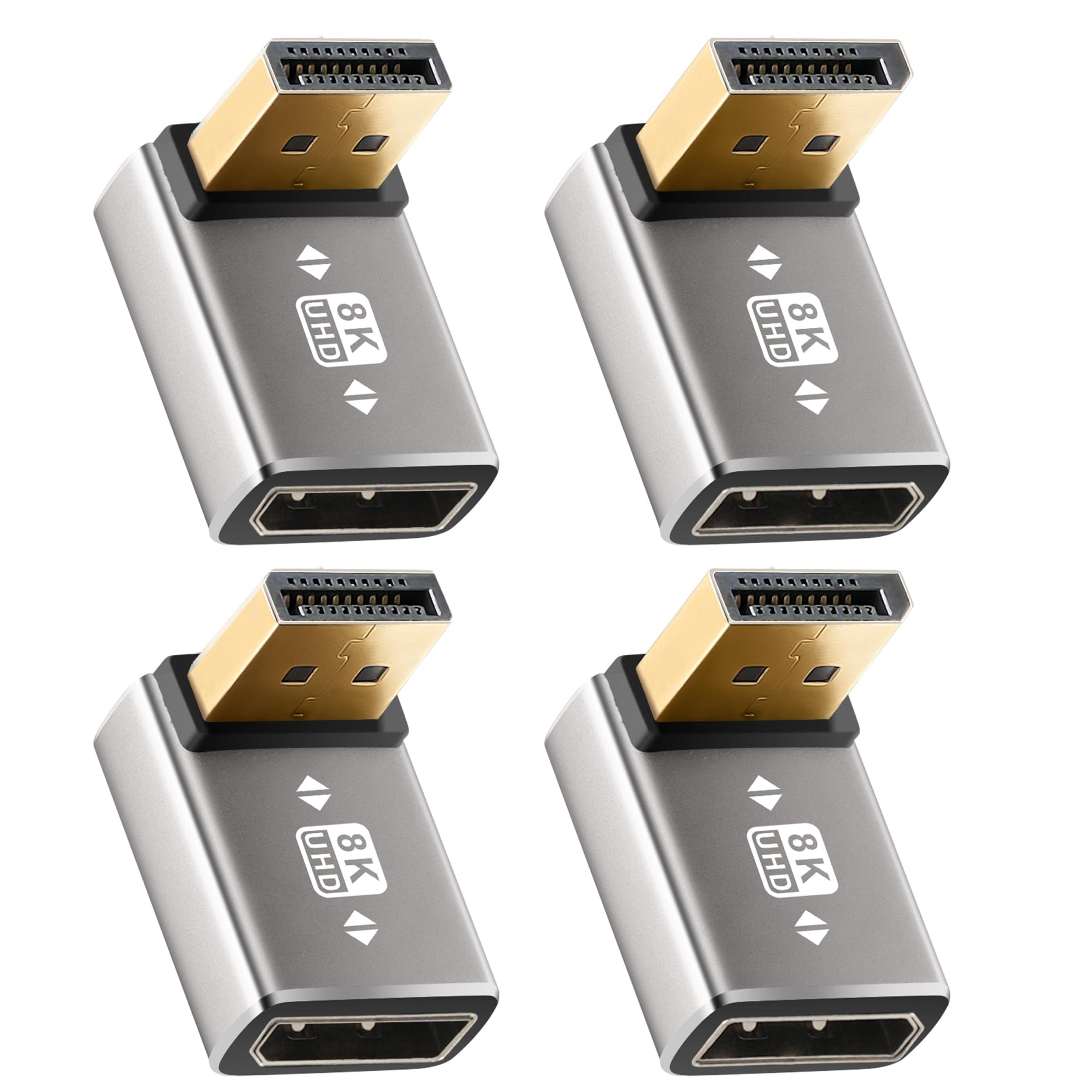 Gold Plated Vertical Bend Adaptor Monitor DP Interface Extension Computer Graphics Card Aluminium A 0
