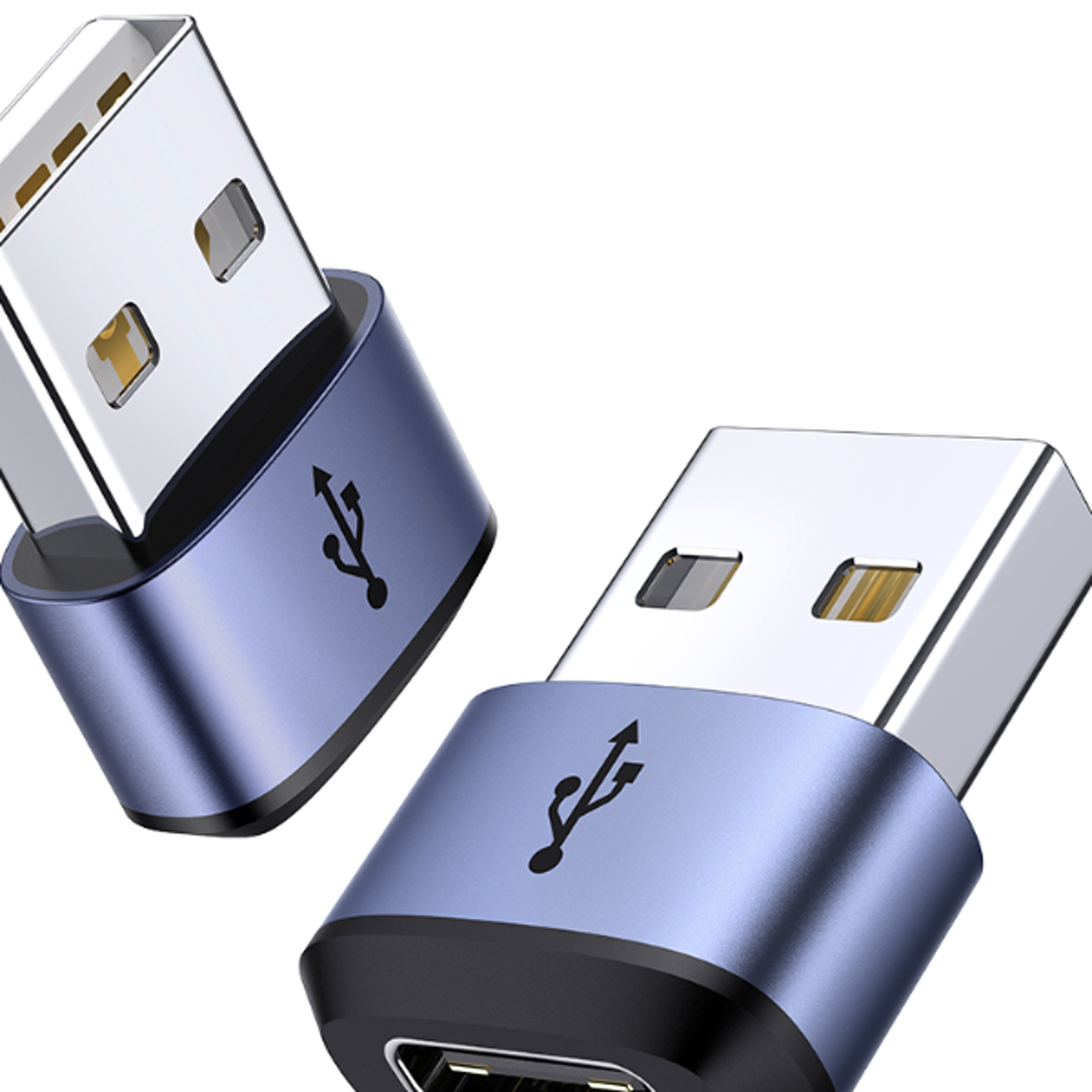 usb c to usb male adapter, fast charging & data sync otg connector