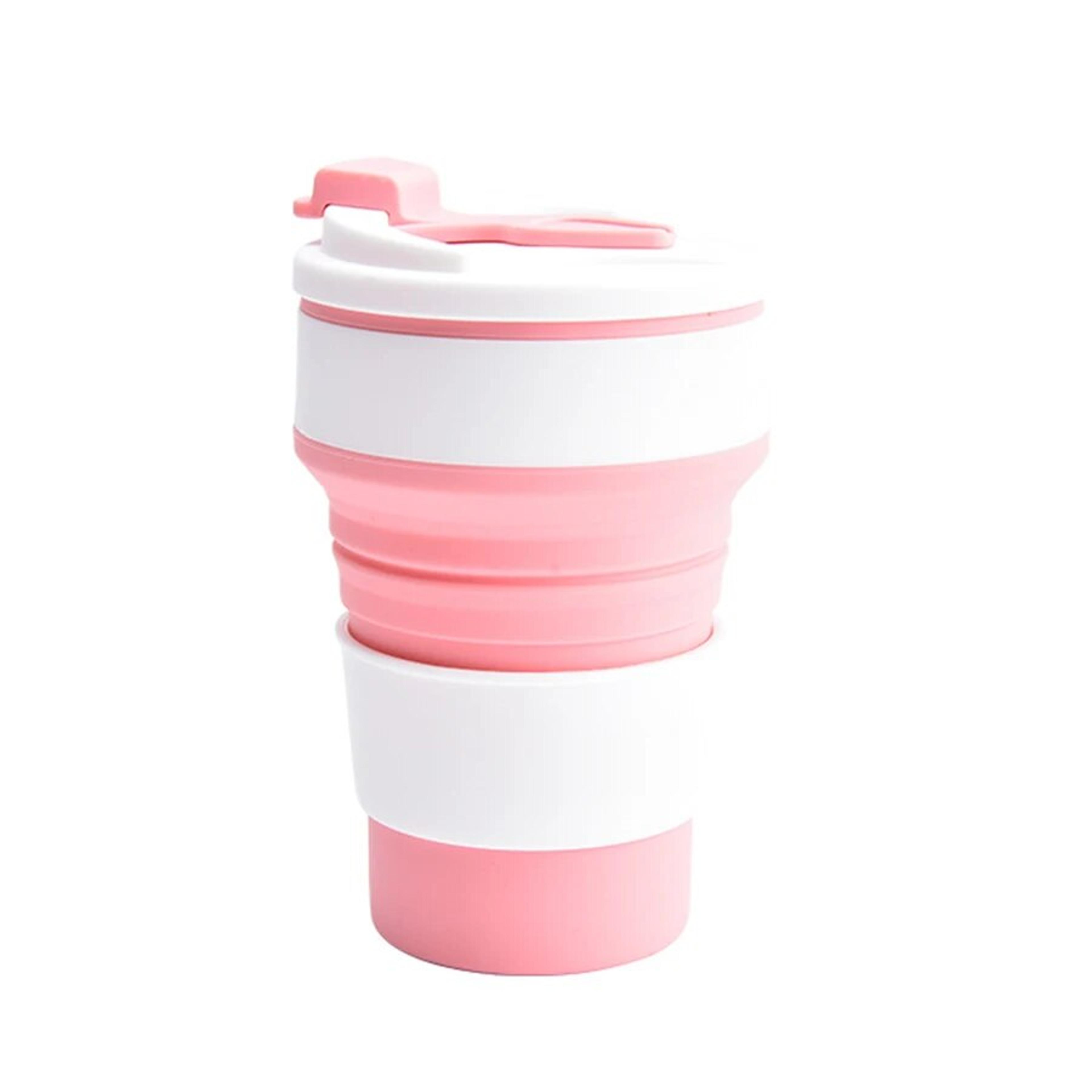 Food Grade Silicone Folding Cup With Lid Reusable Portable Coffee Cup For Travel And Camping 6