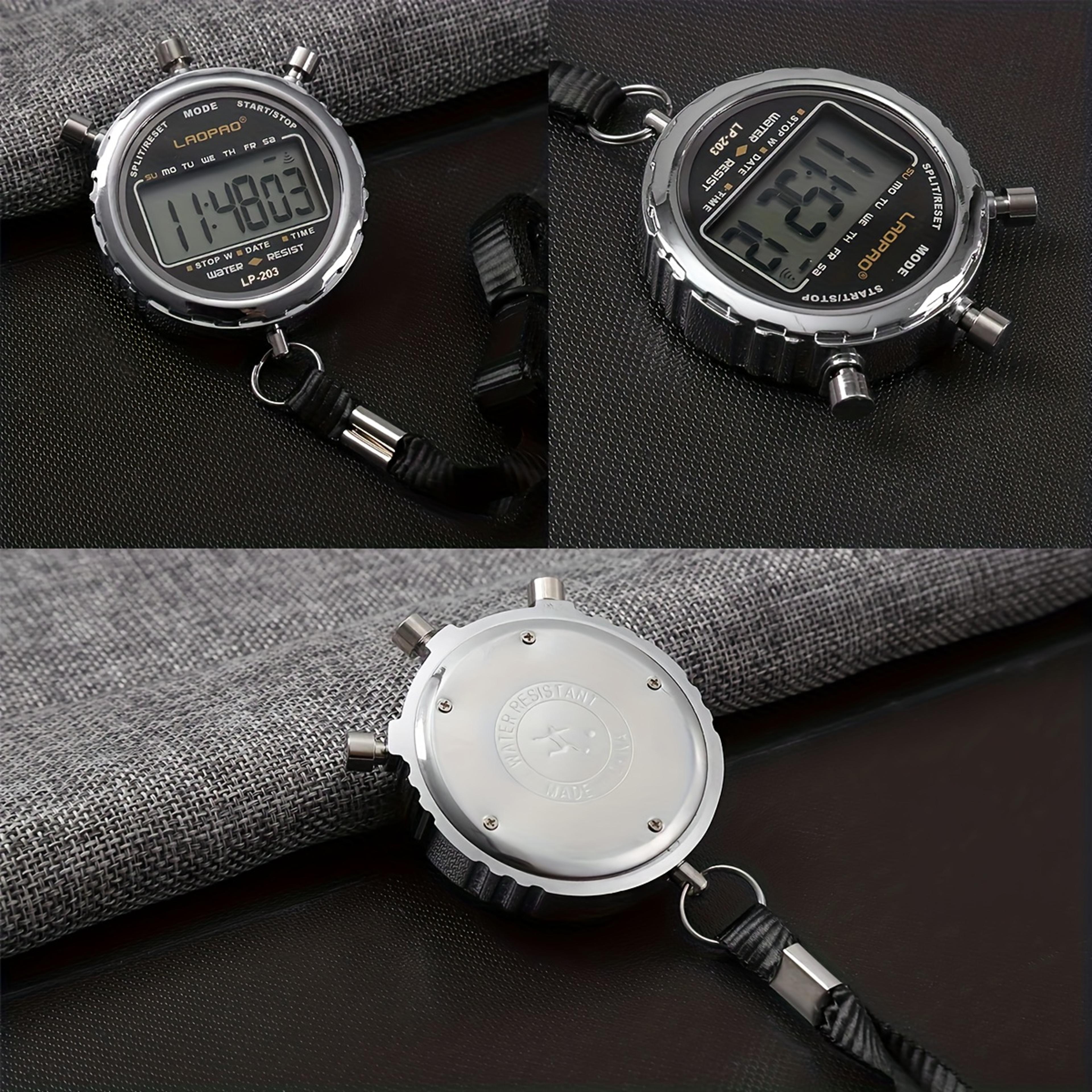 stopwatch, rain proof digital timer for sports, timing, coach, competition, referee, training