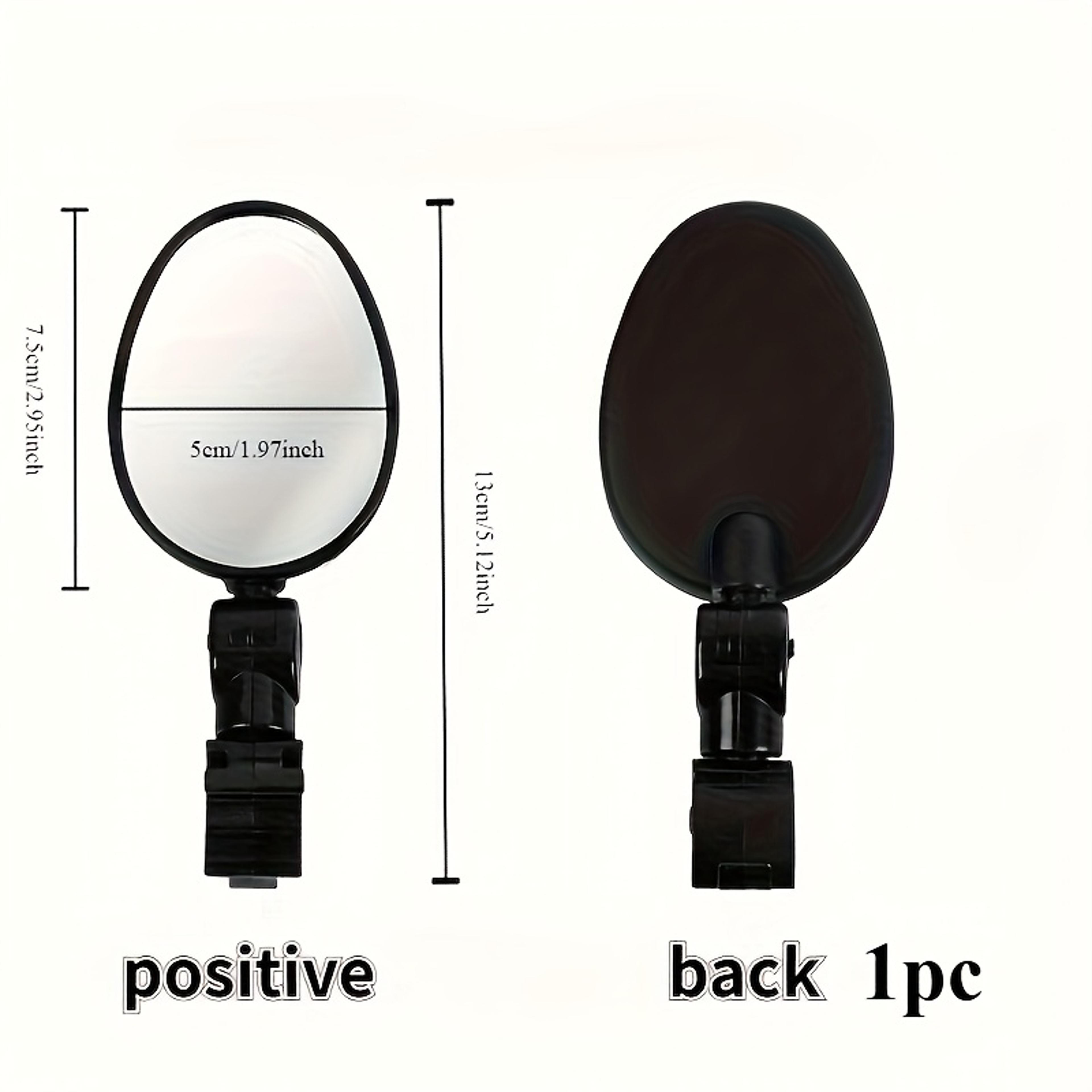 Acrylic Convex Oval Bike Mirrors 360 Rotatable Handle Bar Mount Shock Proof Rear View For Cycling 1