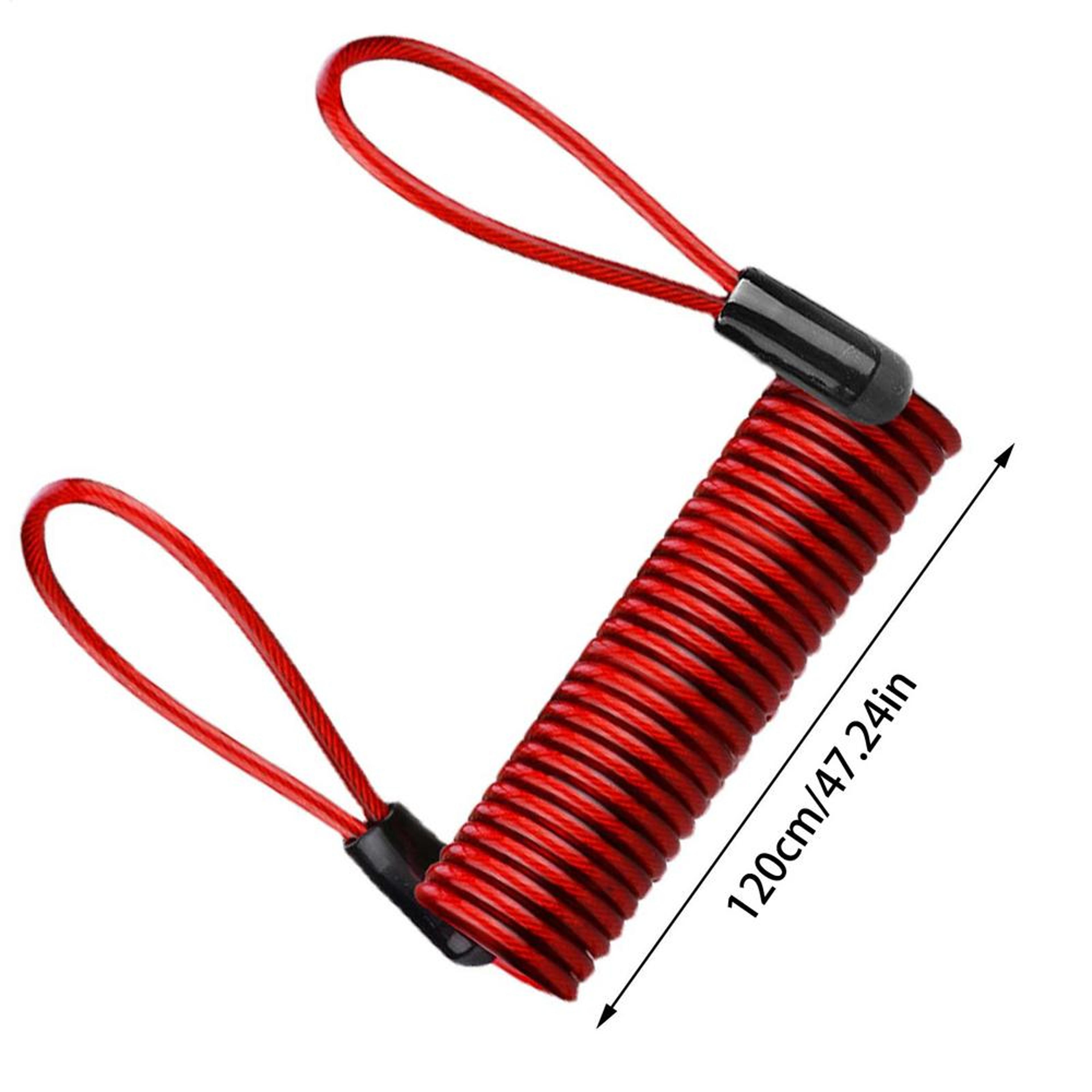 Lock Reminder Cable Disc Lock Cable AntiTheft Protection Steel Wire Spring Reminder Rope For Scoote 6