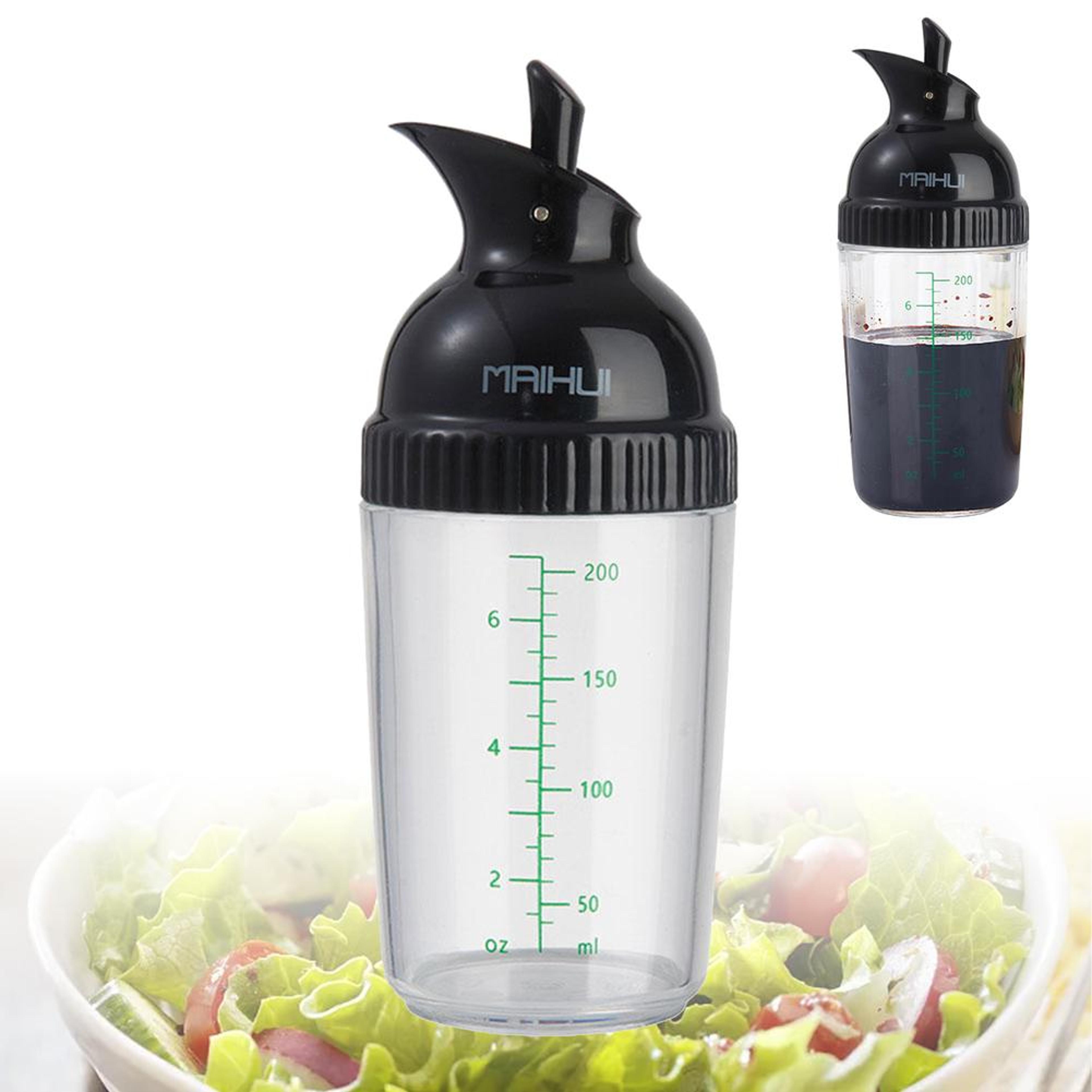 Salad Dressing Shaker Cup Leak Proof Manual Sauces Mixer 4