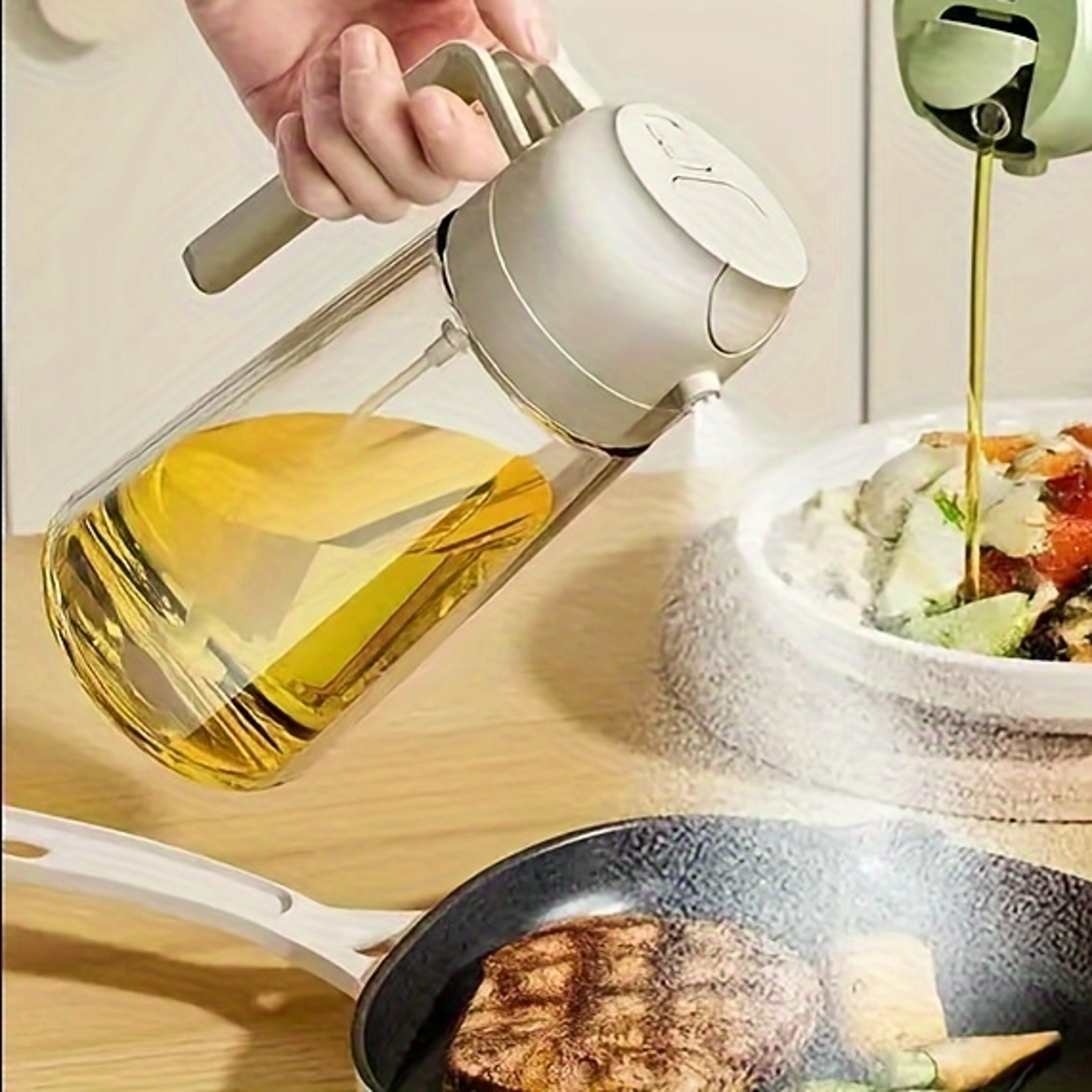 oil spray bottle kitchen, olive oil soy sauce dispenser, bbq cooking air fryer sprayer gadget