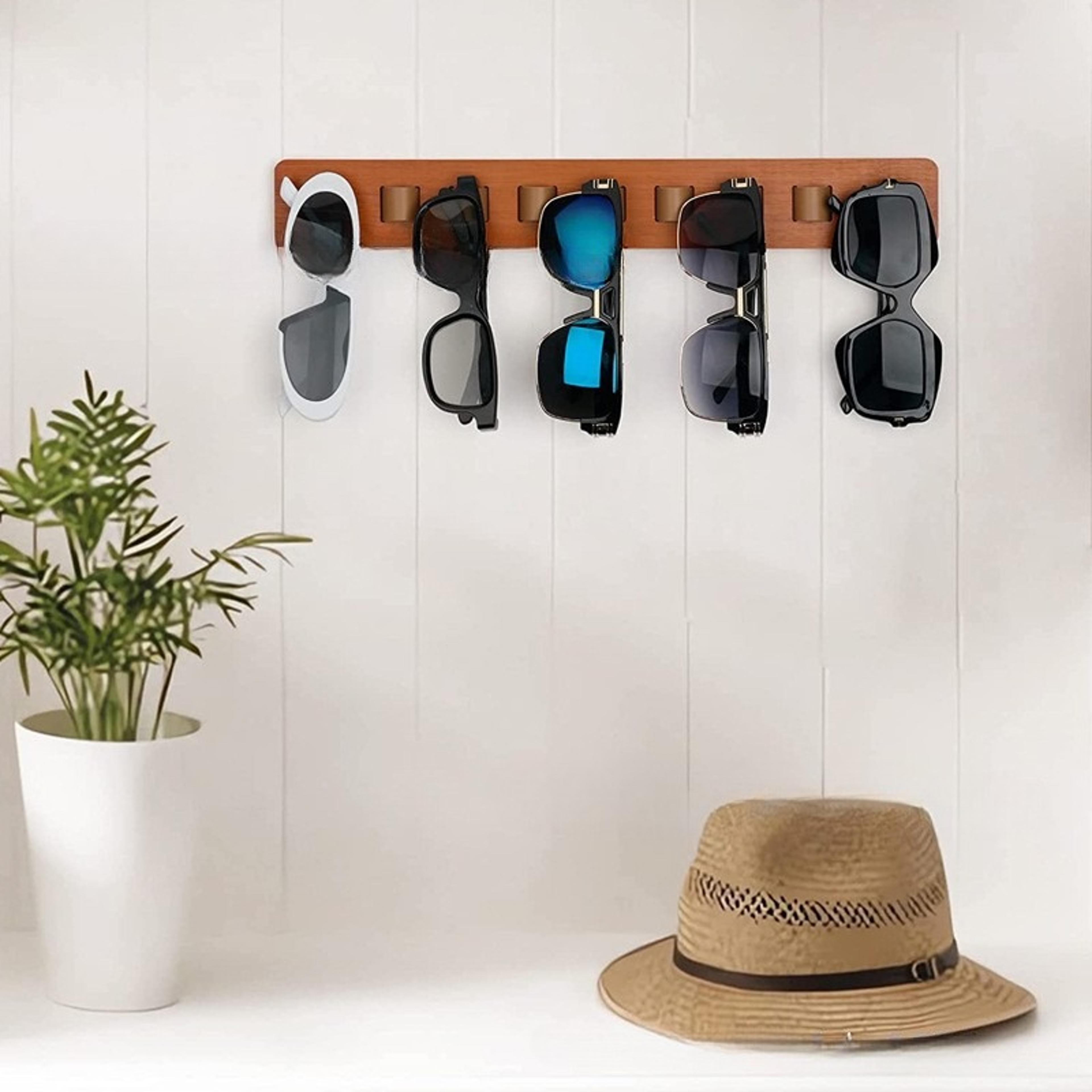 Wooden Eye Glass Rack Wall Mounted Storage For Sunglasses Household Glasses Display 1