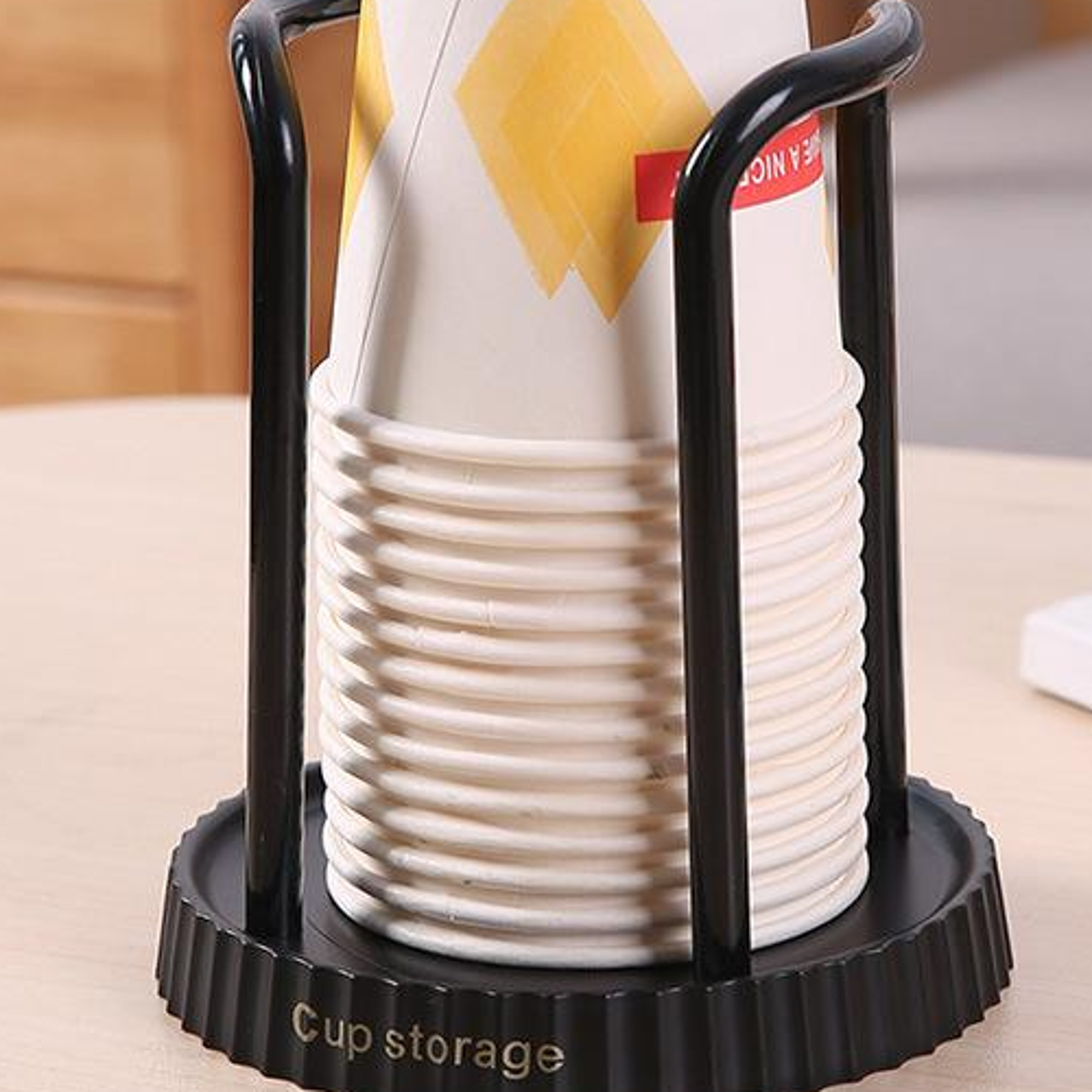Household Disposable Paper Cup Holder Desktop Storage Rack For Living Room And Dining Room 4