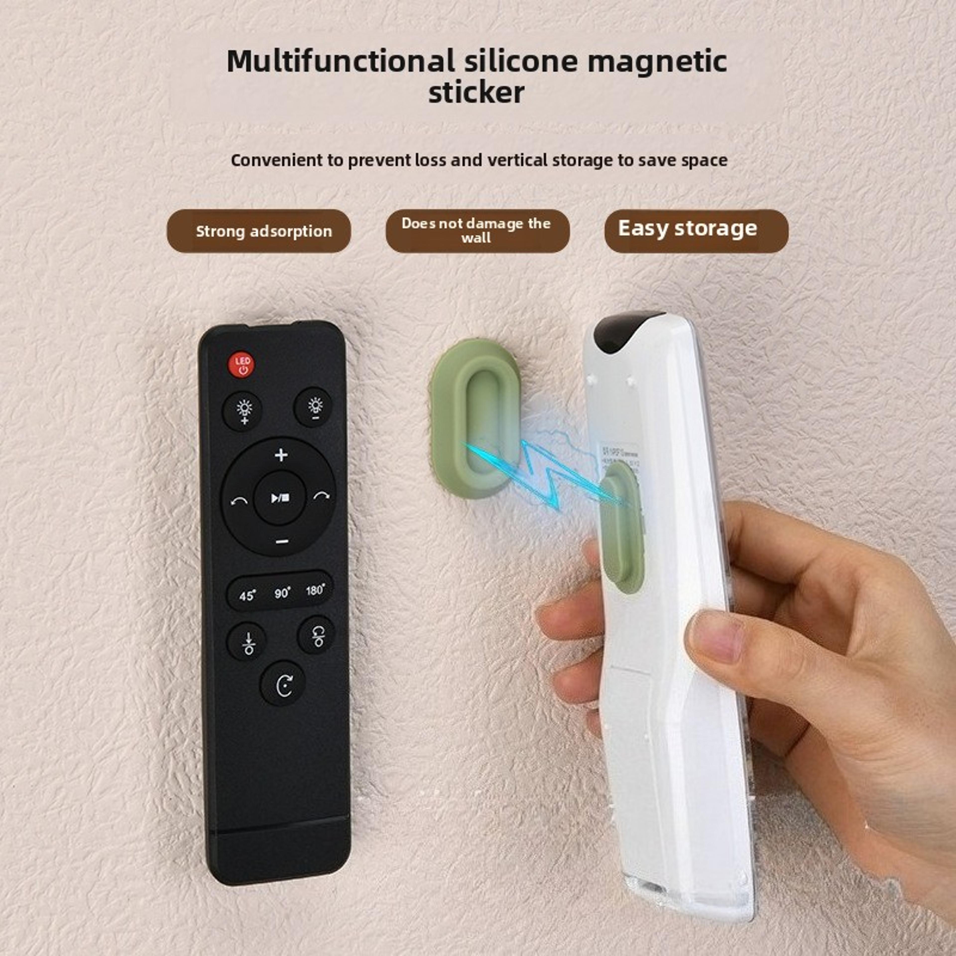 Magnetic Remote Control Holder SelfAdhesive Wall Mount Bracket For TV And Conditioner Remotes 1