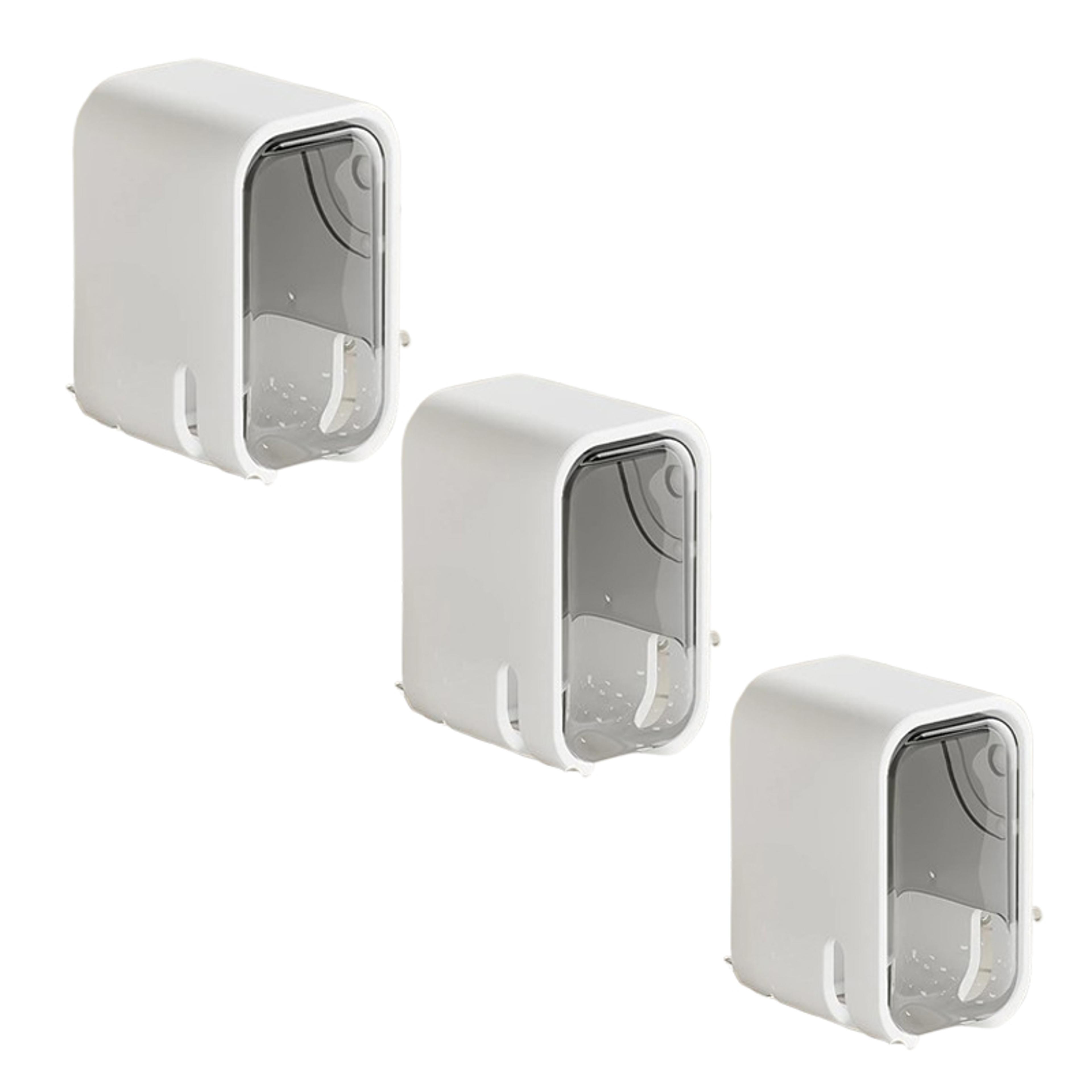 Toothbrush Storage Rack Wall Mounted Bathroom Organizer Punch Free Toothbrush Hook Toilet Rack Hold