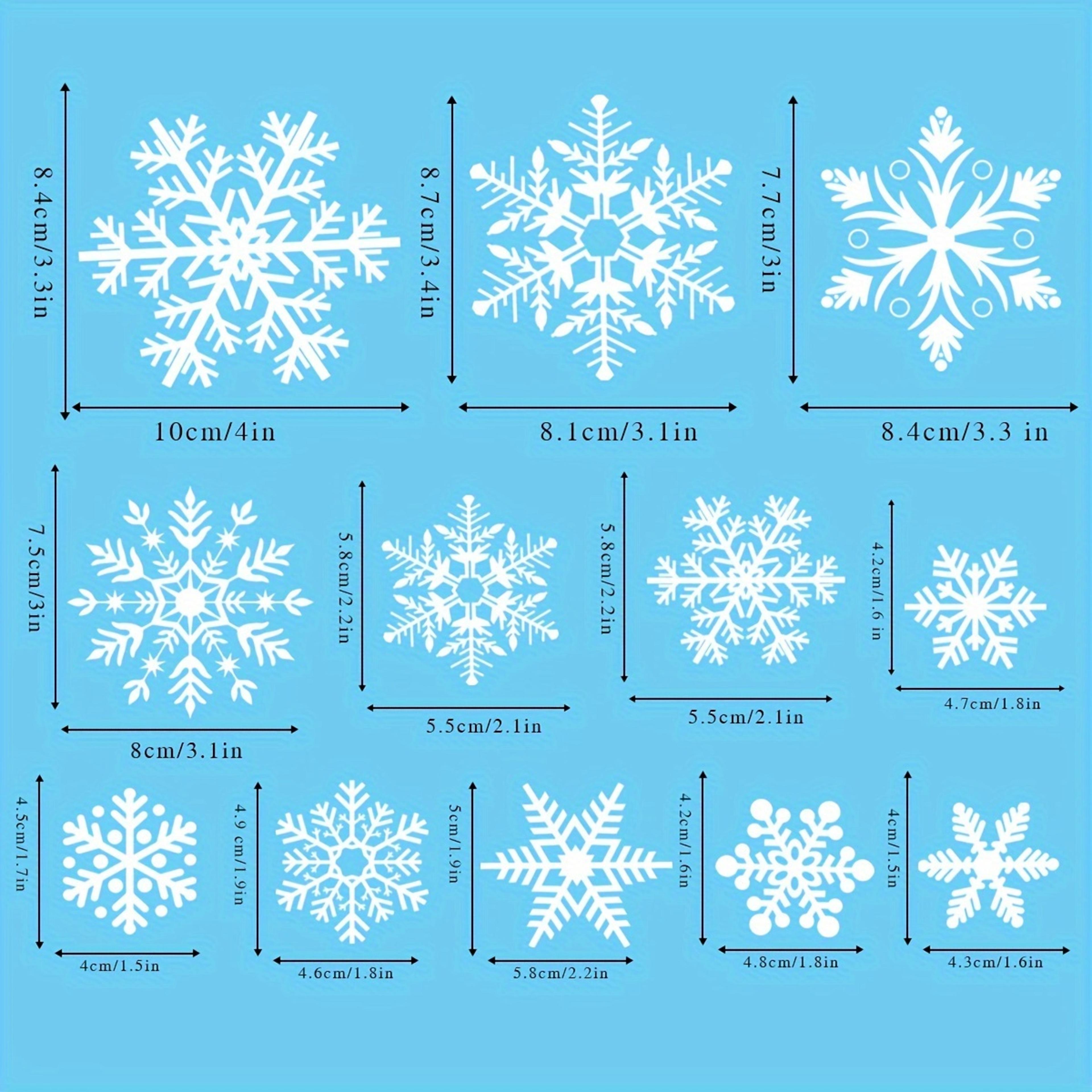 Christmas Snowflake Window Flowers PVC Electrostatic Stickers For Glass Reusable Winter Decorative  5