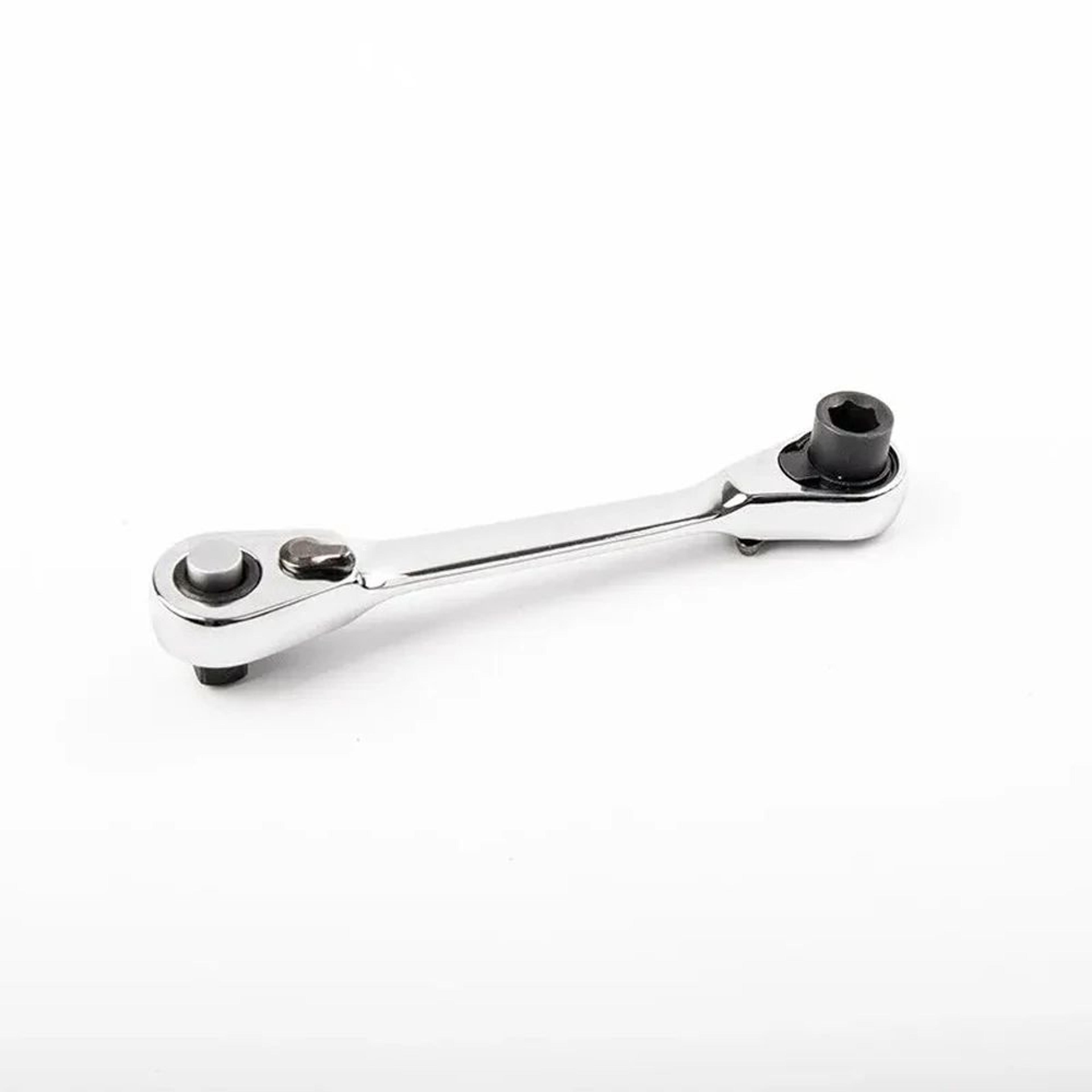 Mini Treble Ratchet Wrench Double Ended Socket Wrench Hex Screwdriver Torque Wrenches Set 1