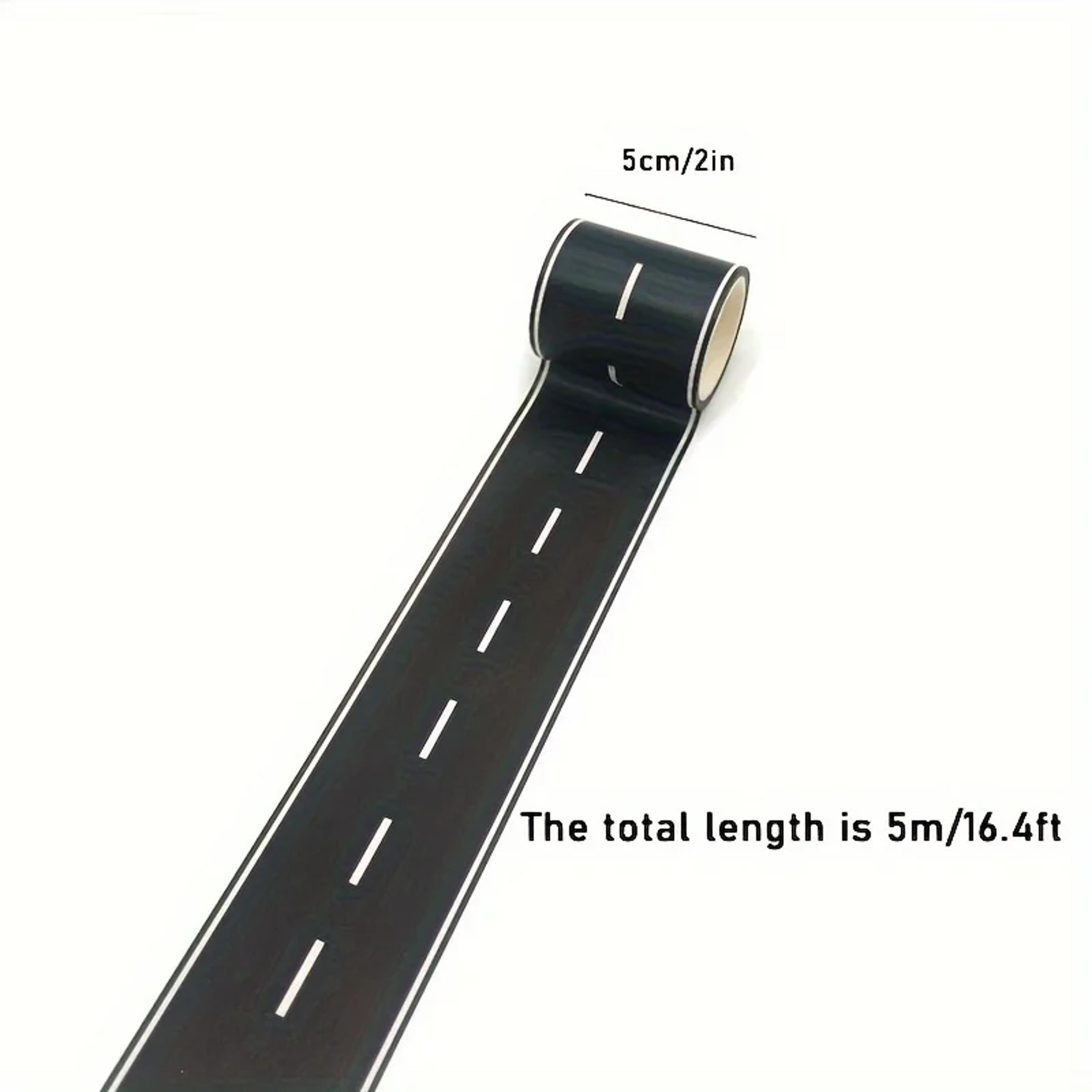 Cartoon Style Reusable Road Stickers Black Polyurethane Road Tape Party Racing Decoration Track 2