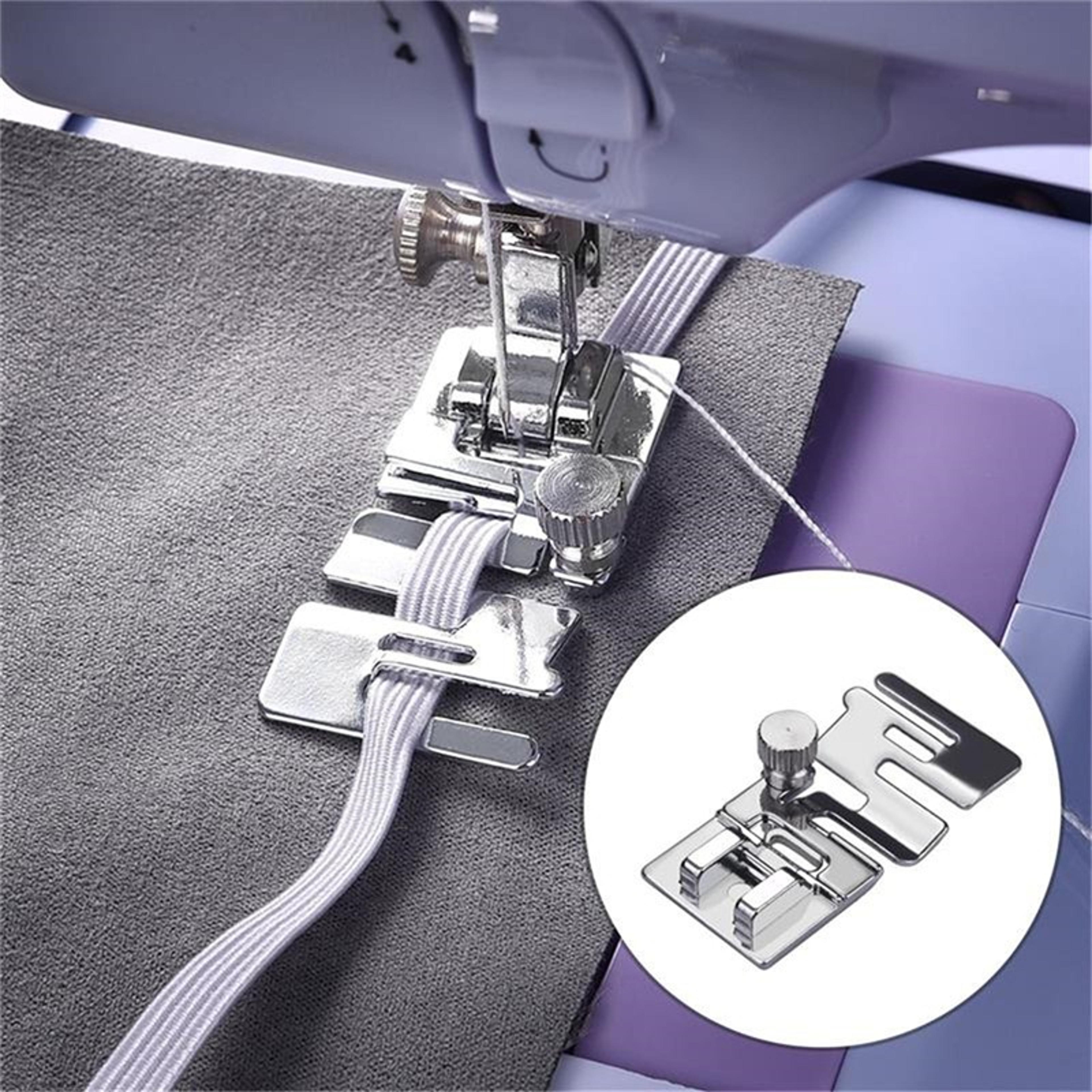 Domestic Sewing Machine Foot Presser Elastic Cord Band Rolled Hem Feet For Stretch Fabric 0
