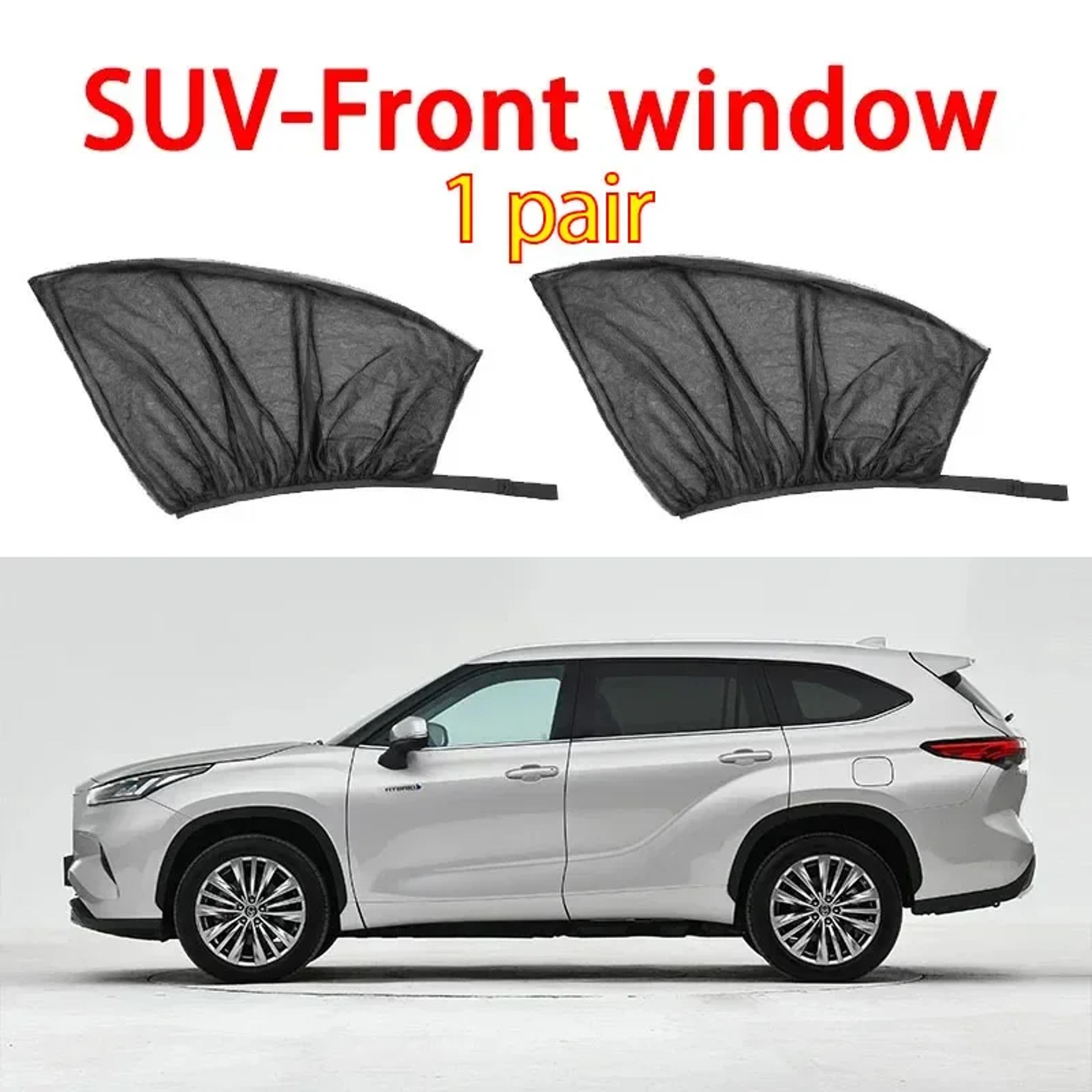 Premium Breathable Mosquito Net Window Screen Set For Front And Rear Windows UV Protection Car Suns 8