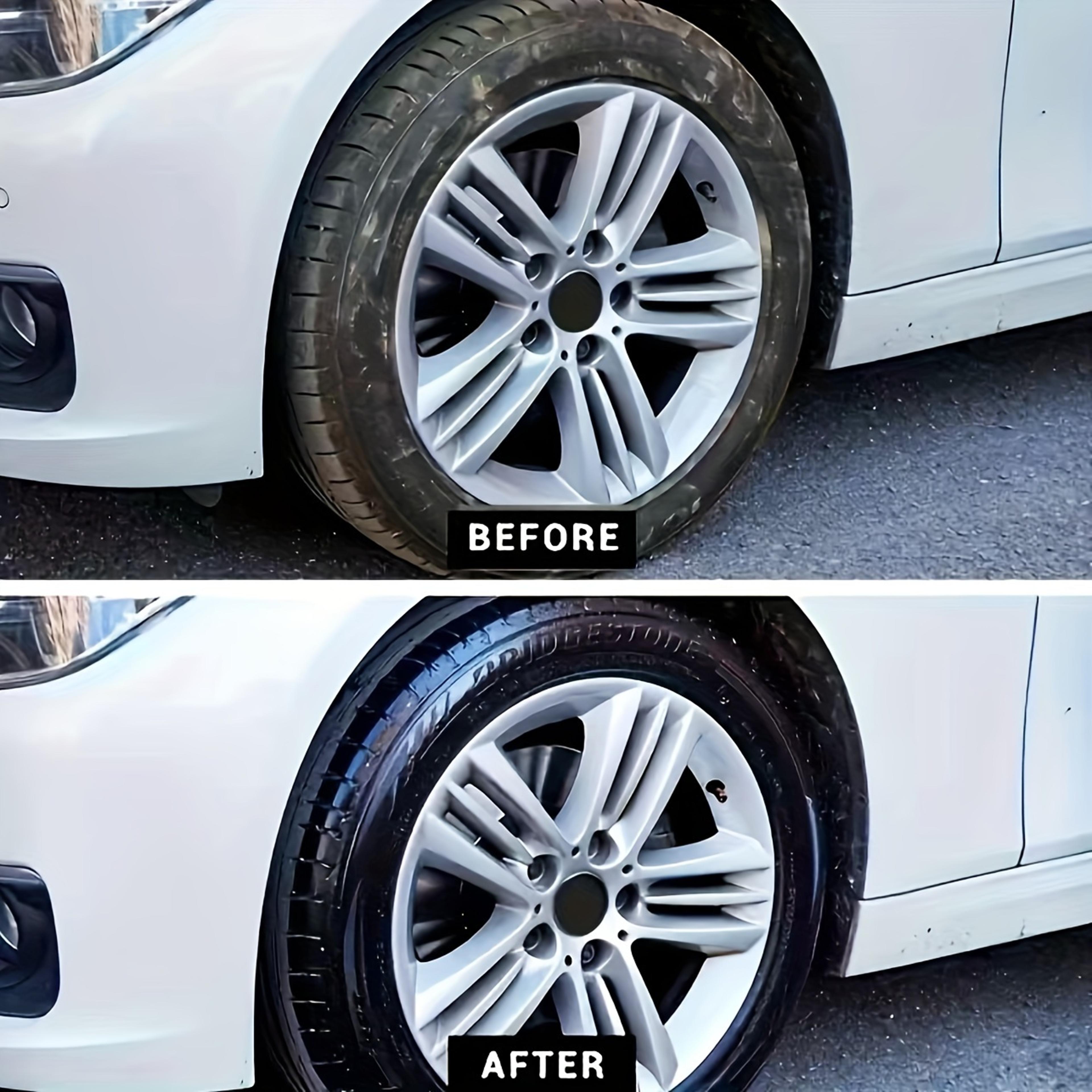 Black Shine Tire Wax Durable Long Lasting Protection Restoration For Car Bike Motorcycle Tires 4