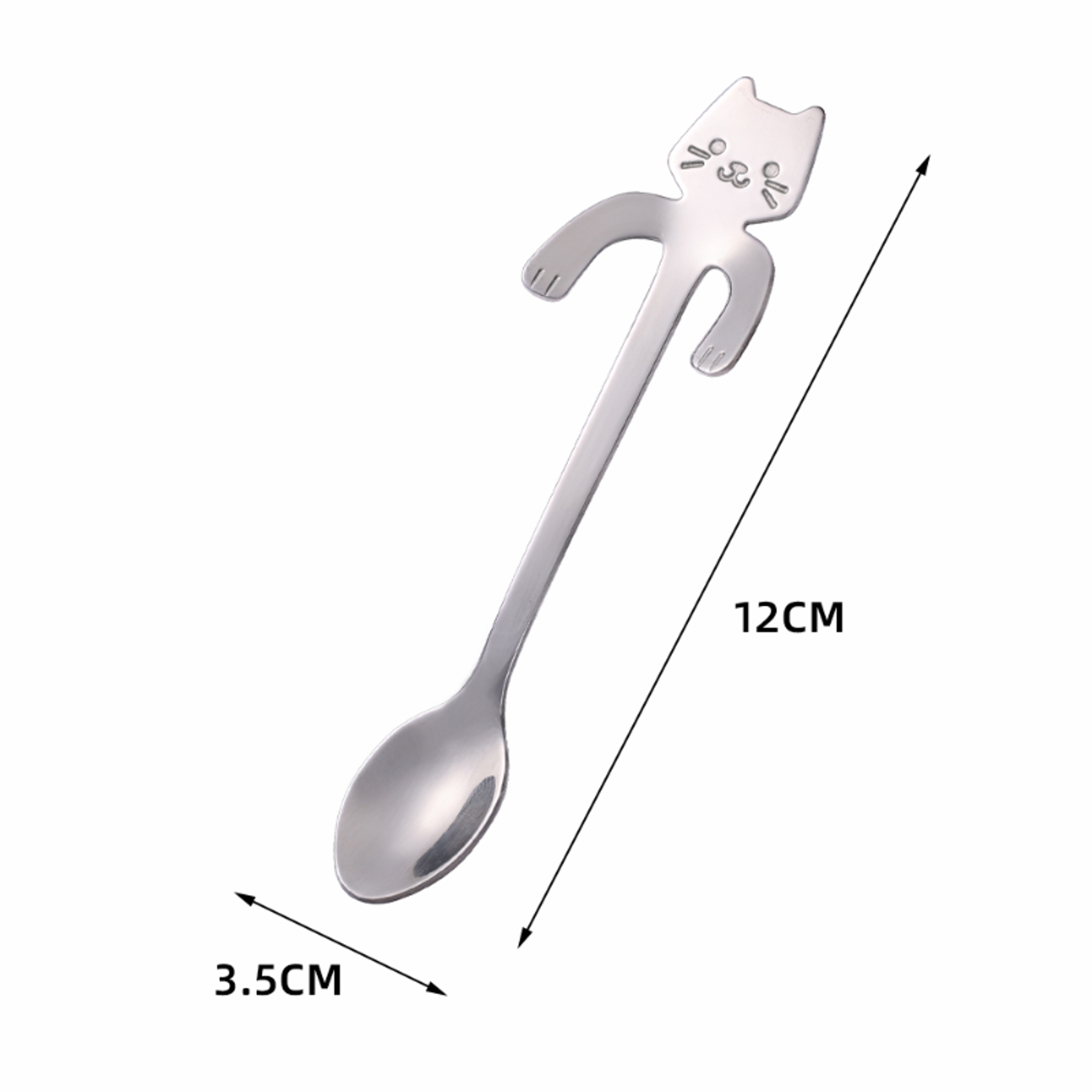 Mini Cute Cat Coffee Spoon Stainless Steel Teaspoon Dessert Snack Scoop Ice Cream Milk Children Spo 5