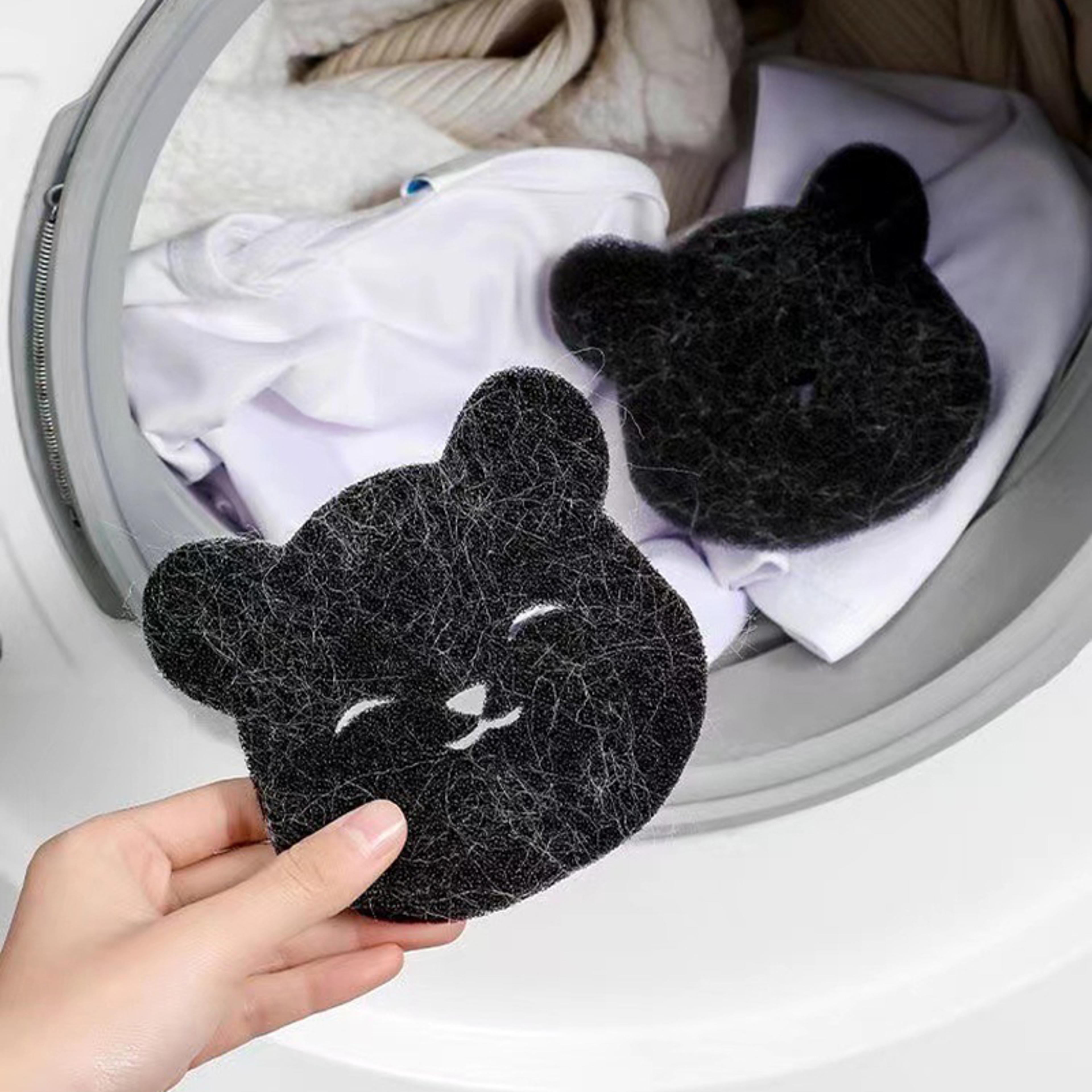 Reusable Household Pet Hair Remover Black Machine Washed Bear Sticky Sponge For Dryer 4