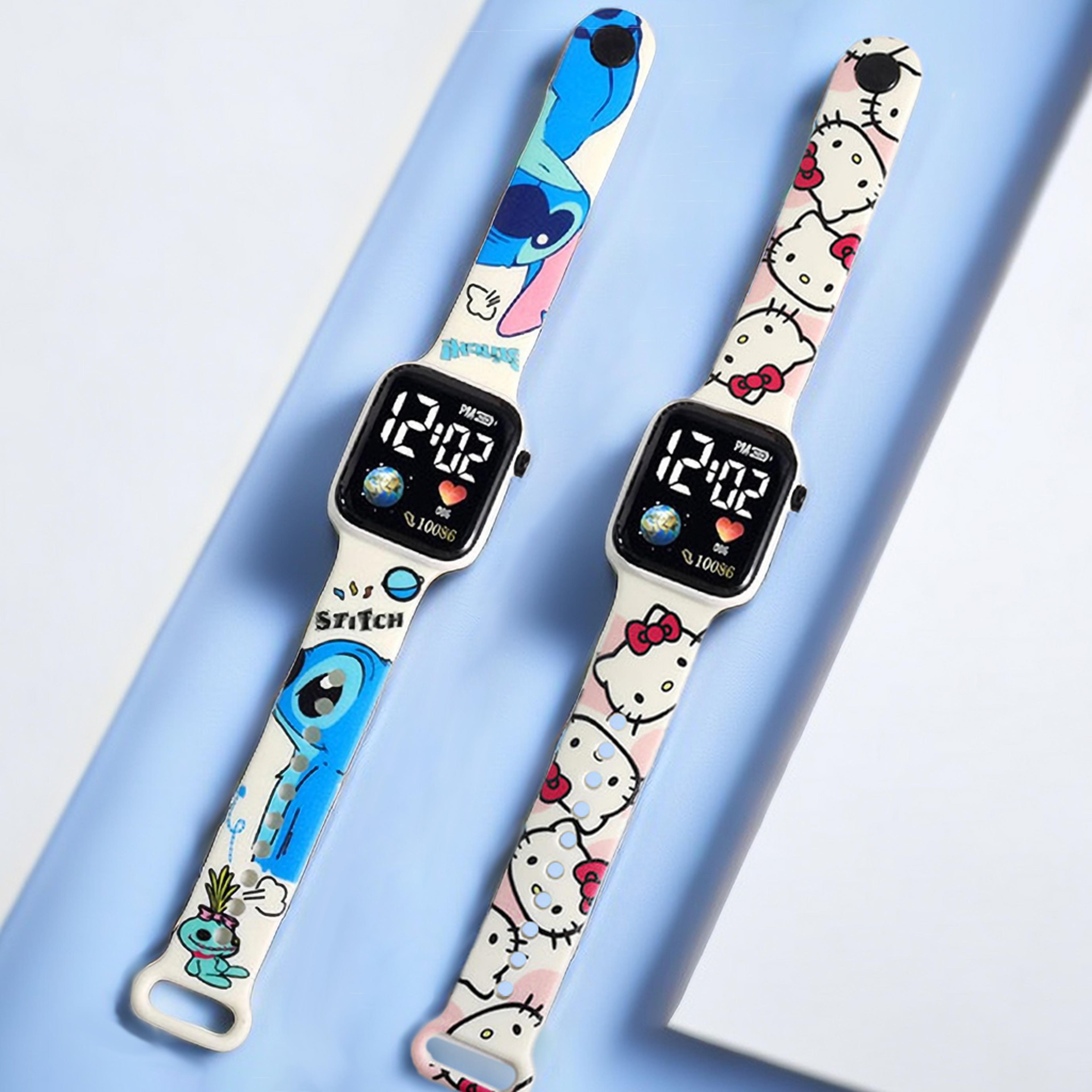 hello kitty digital watch, new stitch children watches, girls digital watch for women