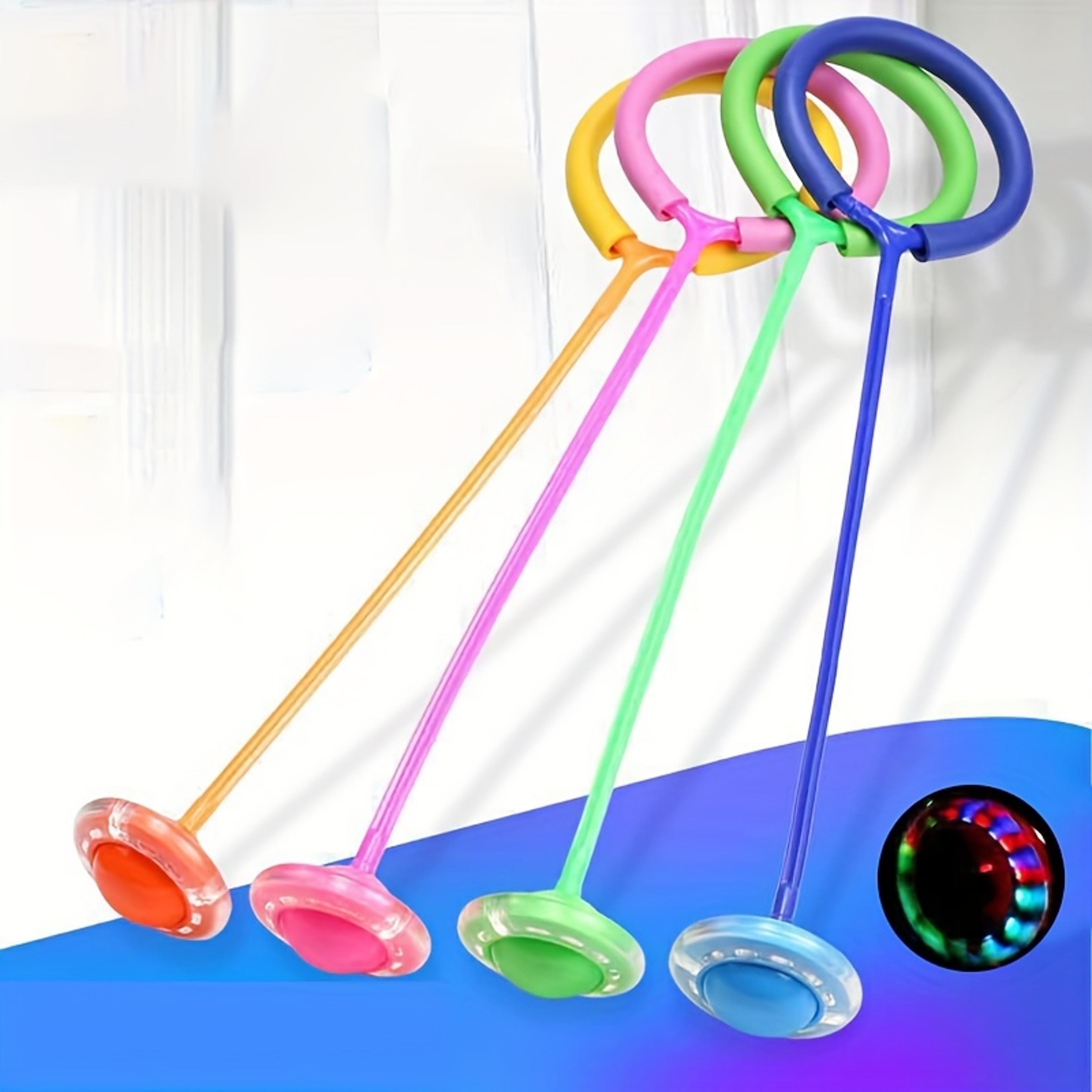 children flashing jump ring sports bouncing ball, fold able flashing ball for kids and adults, skill game toy