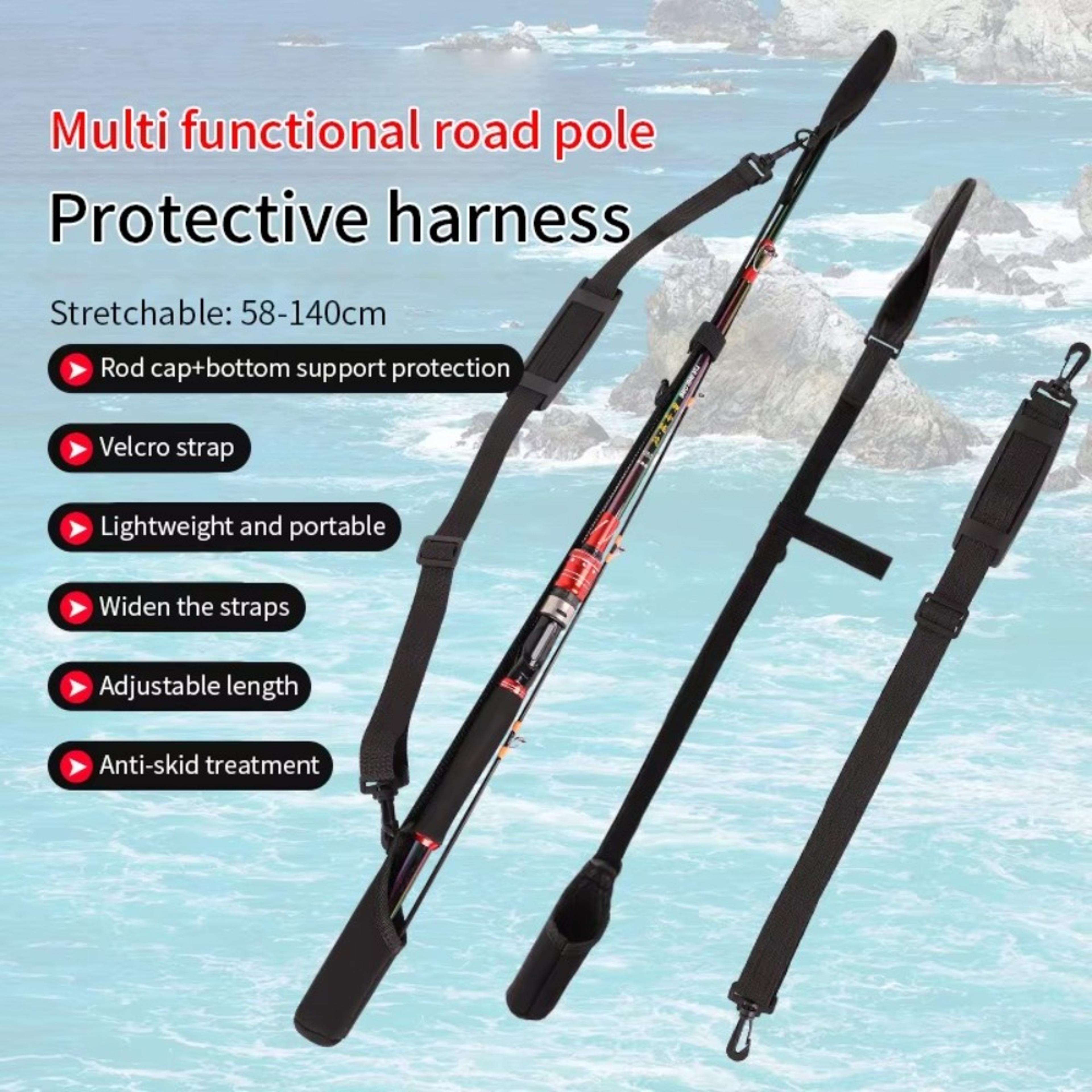Adjustable Fishing Rod Storage Bag Portable Fishing Rod Protector Reel Fishing Accessories 1