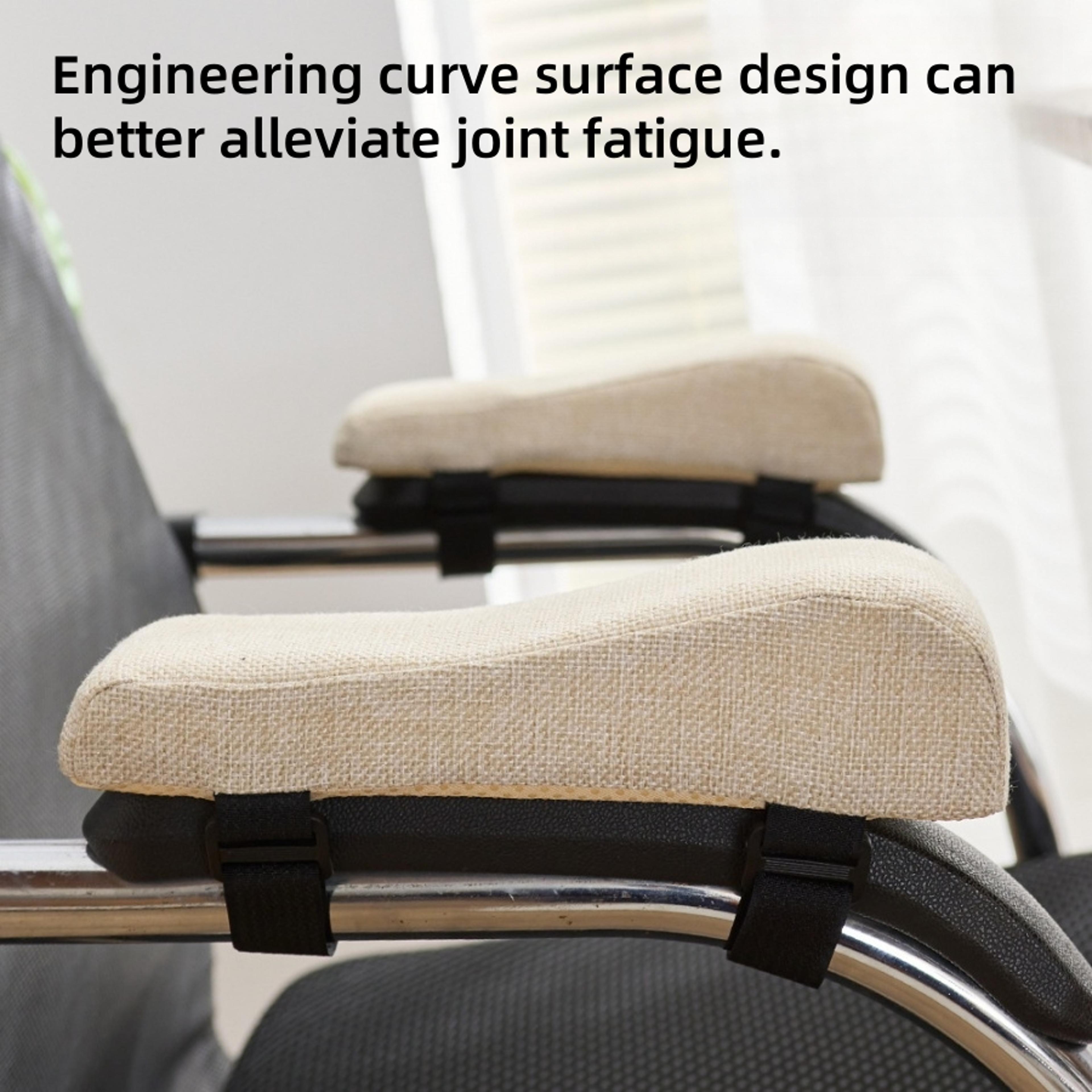 Memory Foam Arm Rest Cushions For Office Wheelchair Gaming Chairs Ergonomic Pressure Relief 2