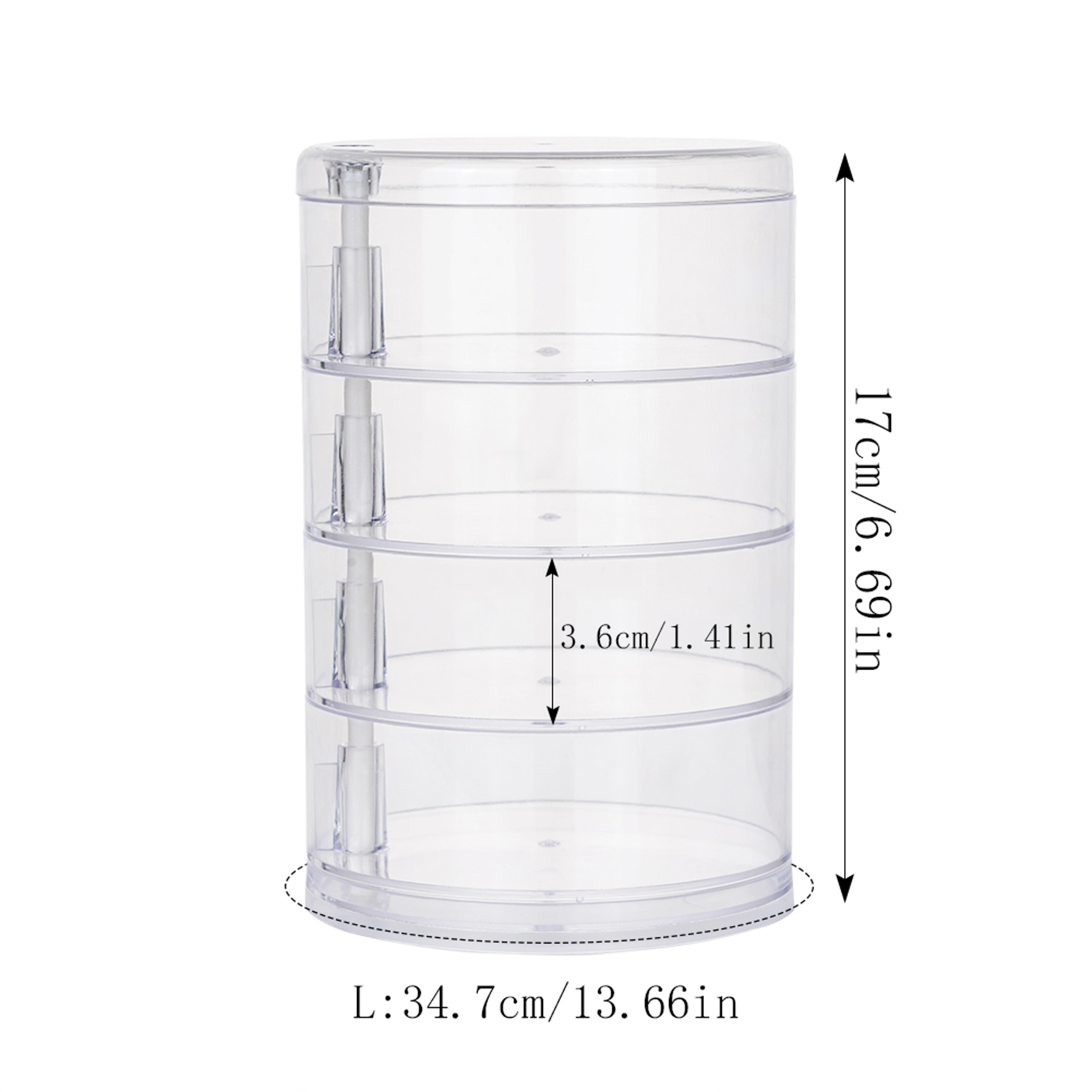 Rotating Jewelry Storage Box Makeup Storage Rack Bracelet Earring Organizer Rotating Plastic Displa