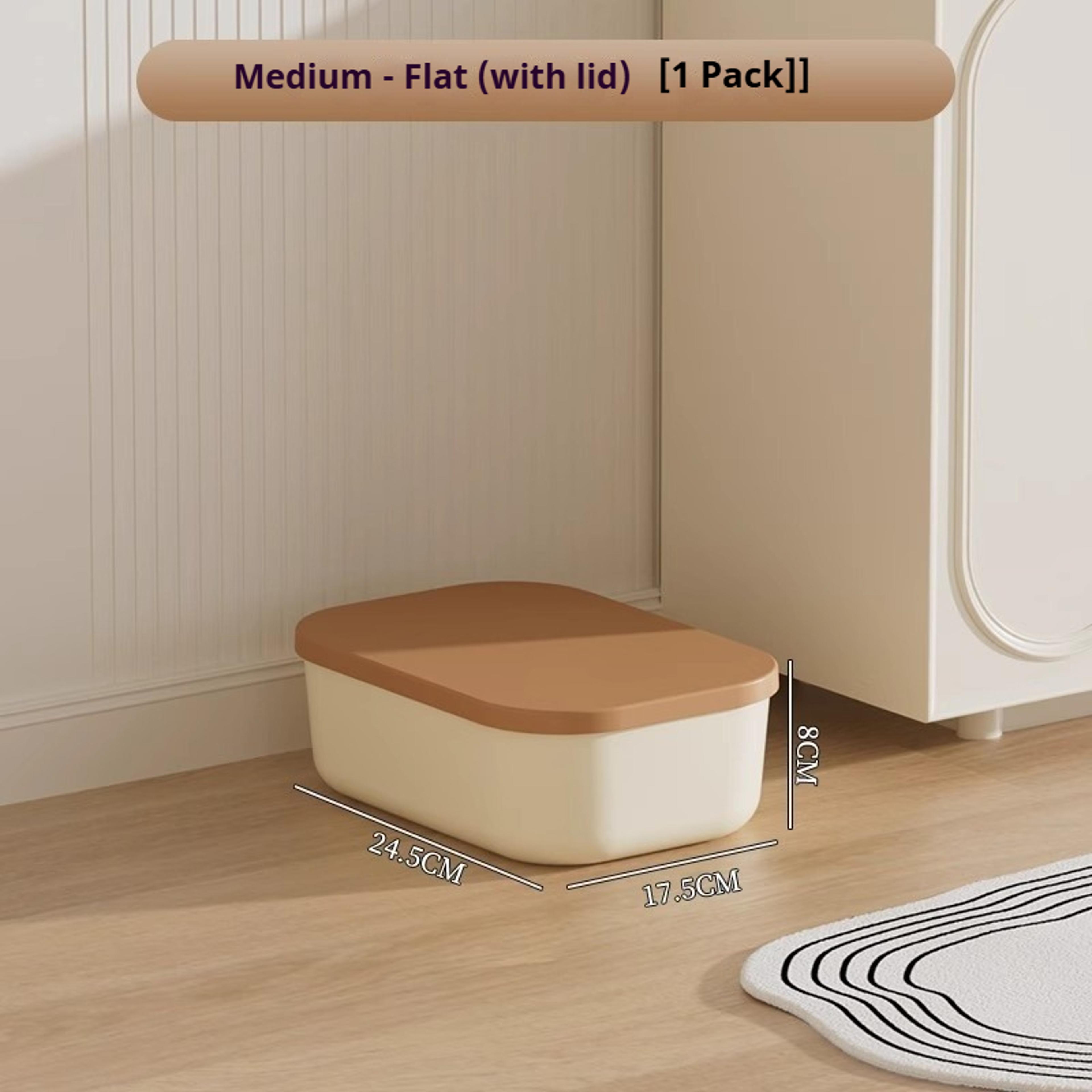 Under Bed Plastic Drawer Style Clothes Toy Storage Box With Lid Thickened Snacks Cosmetics Organizi