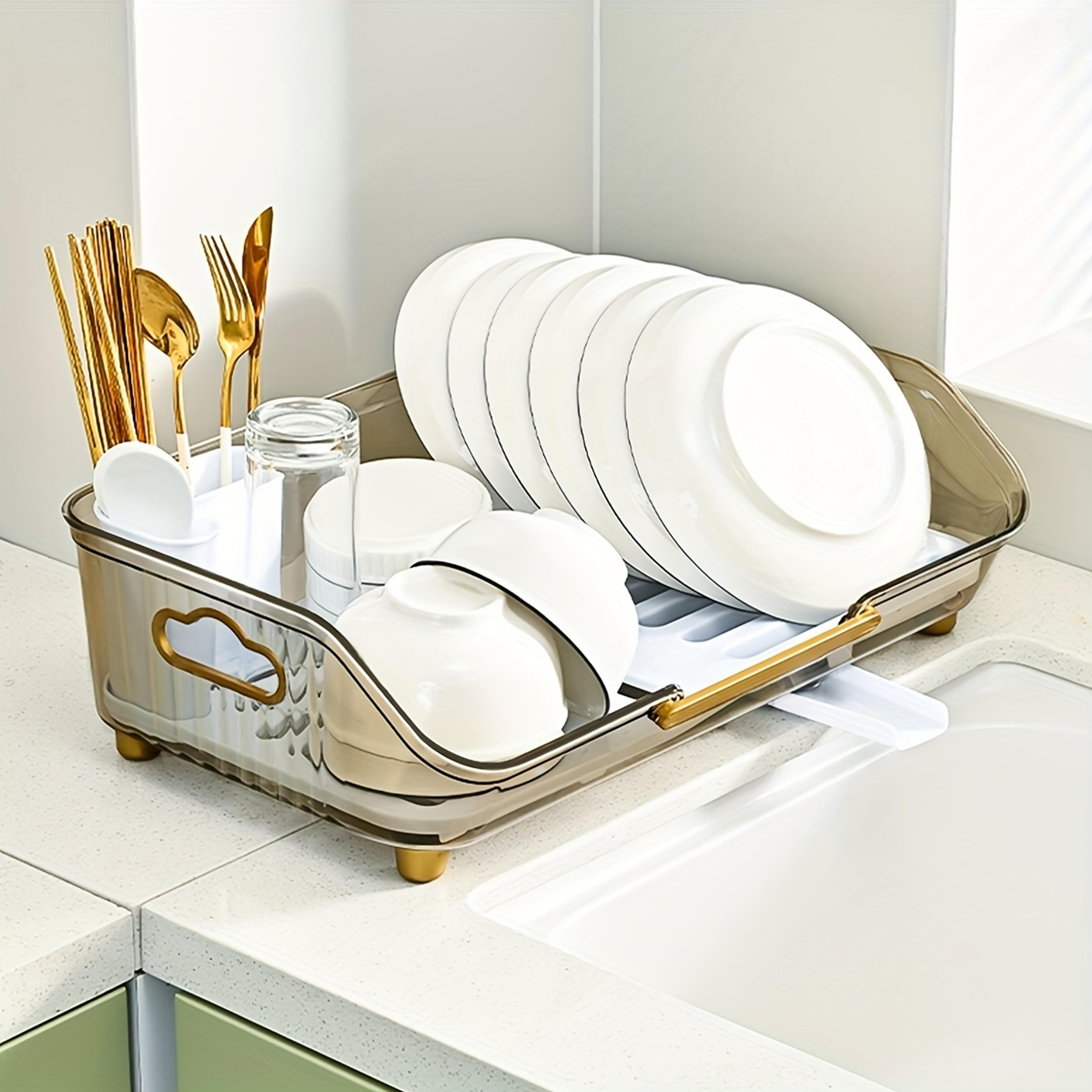 Utensil Holder With Handle For Draining Water Kitchen Storage Rack Utensil Storage Rack For Dishes  1