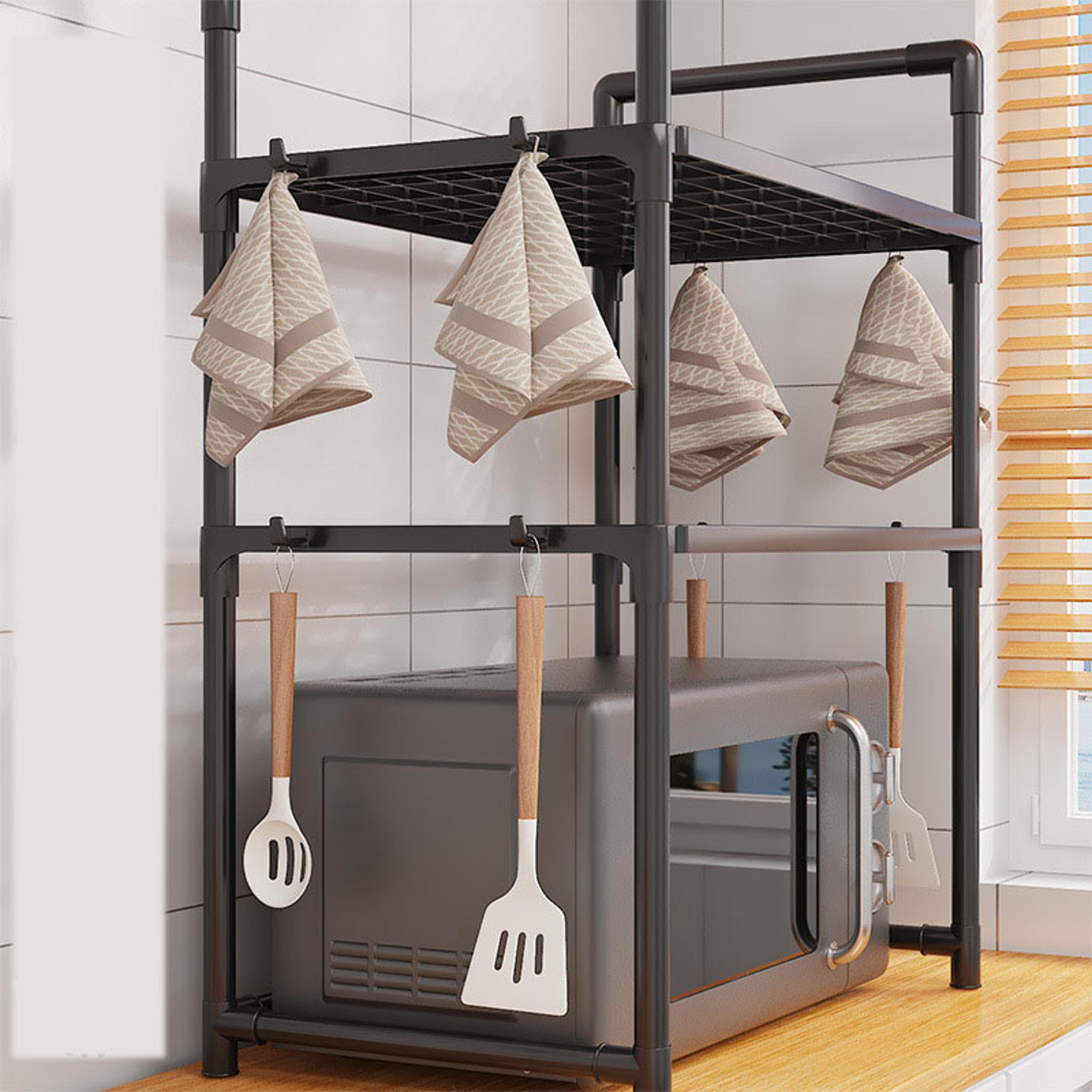 Kitchen Storage Rack Microwave Shelf Organizer MultiLayer Condiment Shelf Simple Countertop Tidying