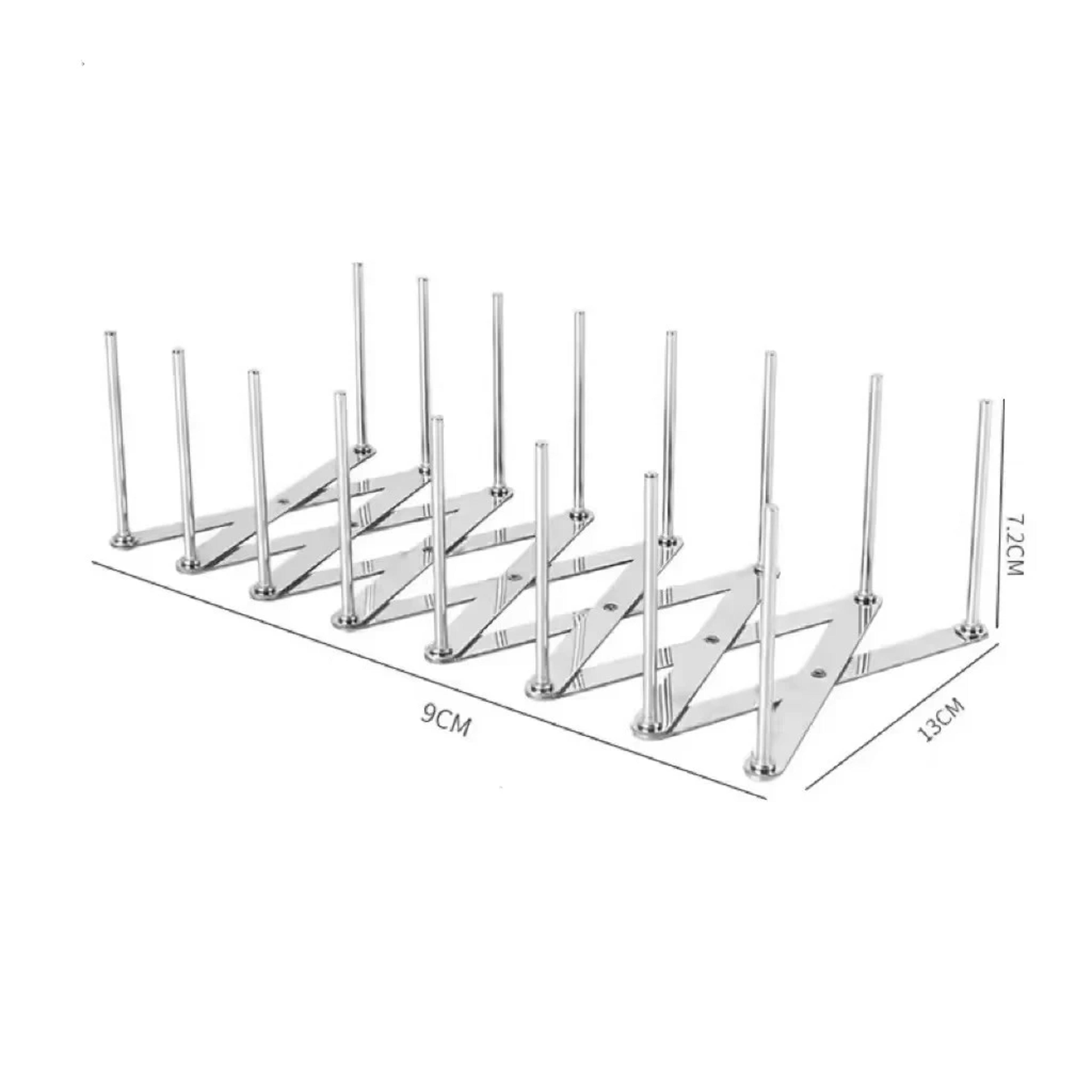 Retractable Storage Rack SpaceSaving Pot Lid Holder Heavy Duty Stainless Steel Plate Dish Rack For