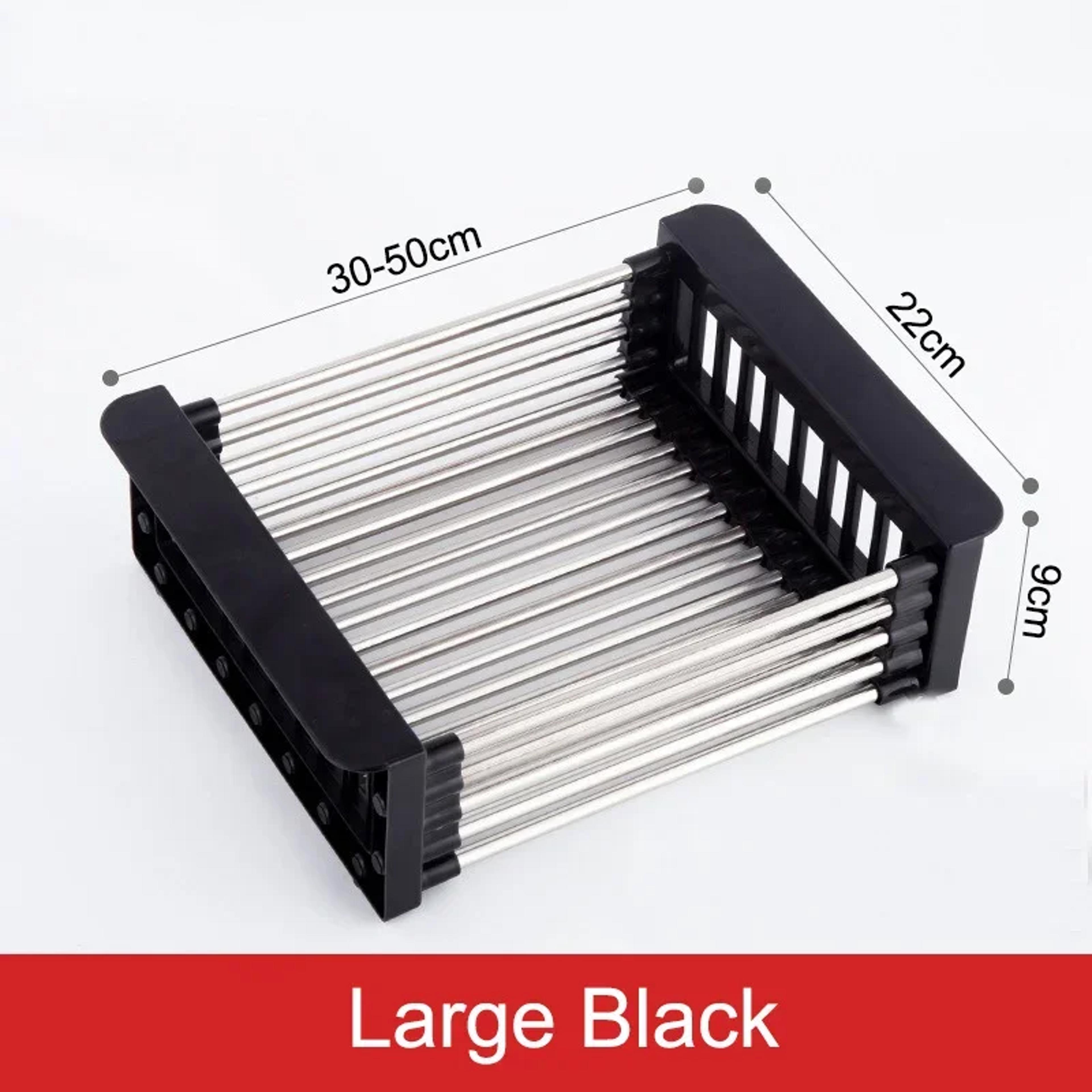Stainless Steel Kitchen Sink Drain Rack Extendable Dish Drying Rack Fruit Vegetable Washing Drainer 6