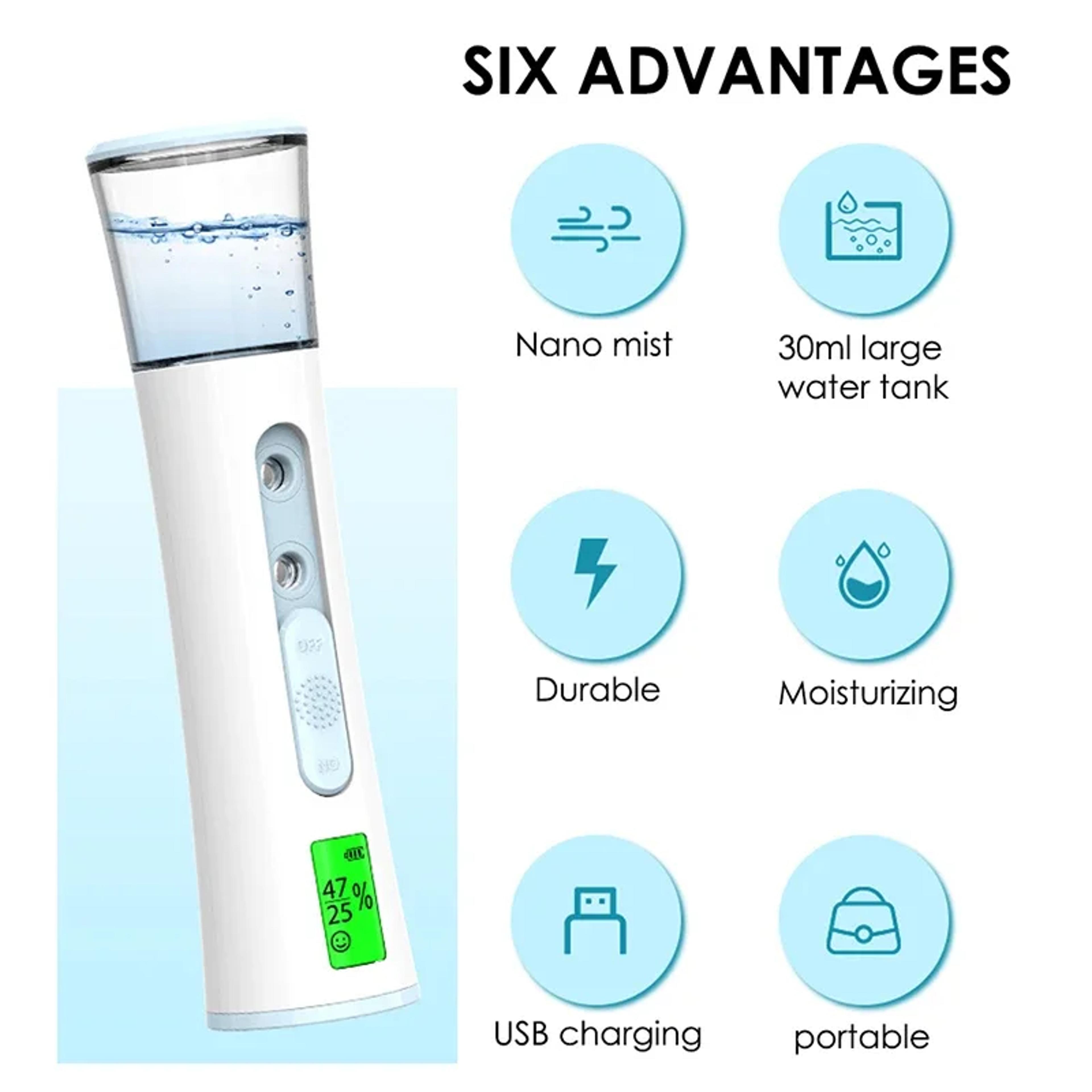 Nano Facial Steamer Mist Spray Eyelash Extensions Cleaning Pore Water SPA Hydrating Face Sprayer US 3